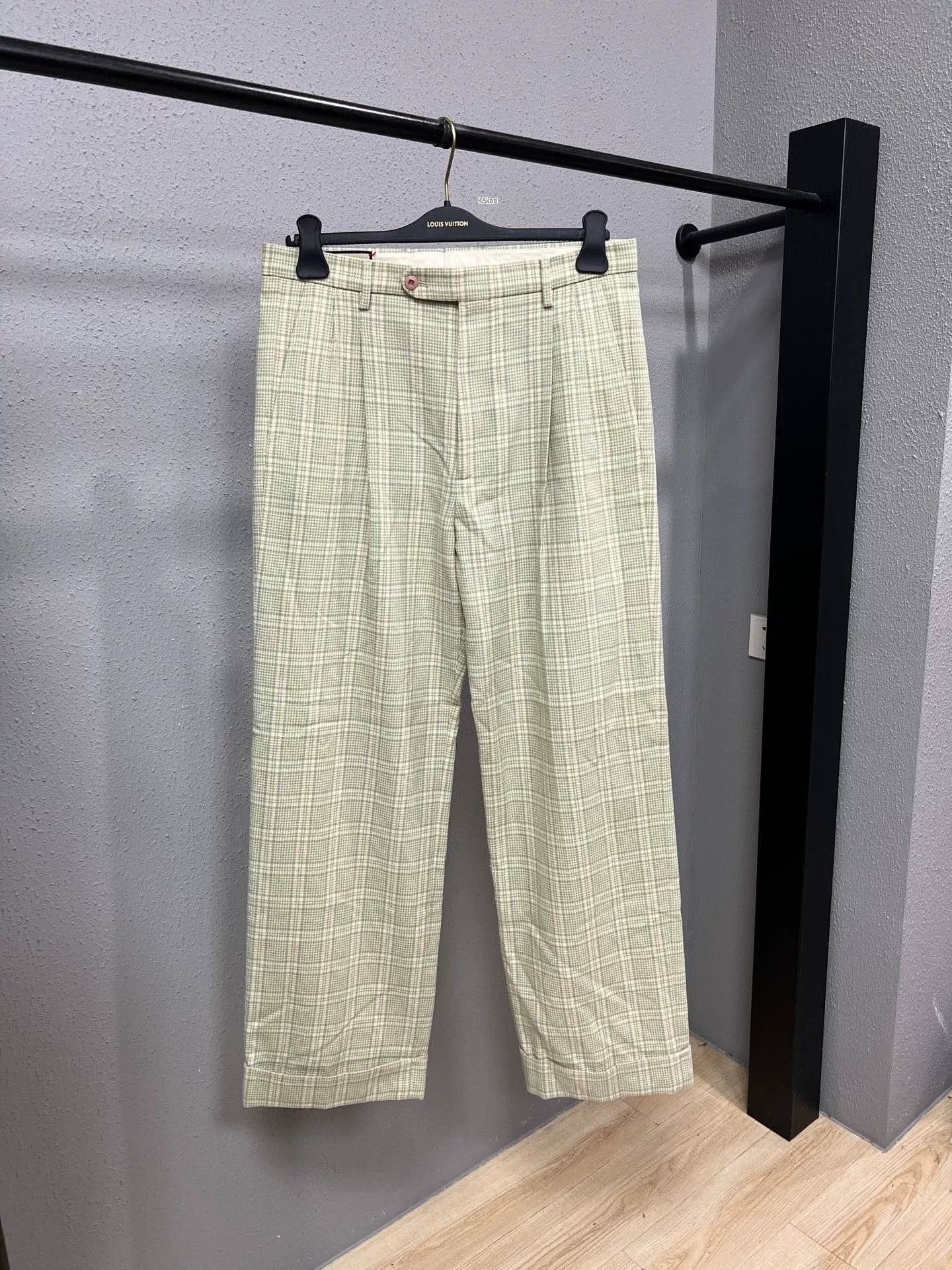Gucci Gucci Green Wool Plaid Trousers Size US 32 / EU 48 - 1 Thumbnail