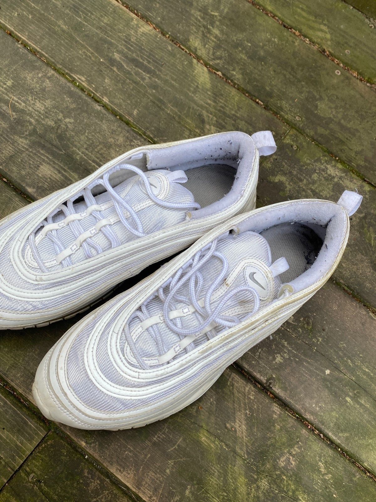 Nike Nike Air Max 97 Triple White Wolf Gray Running Shoes 921826 Size US 10.5 / EU 43-44 - 6 Thumbnail