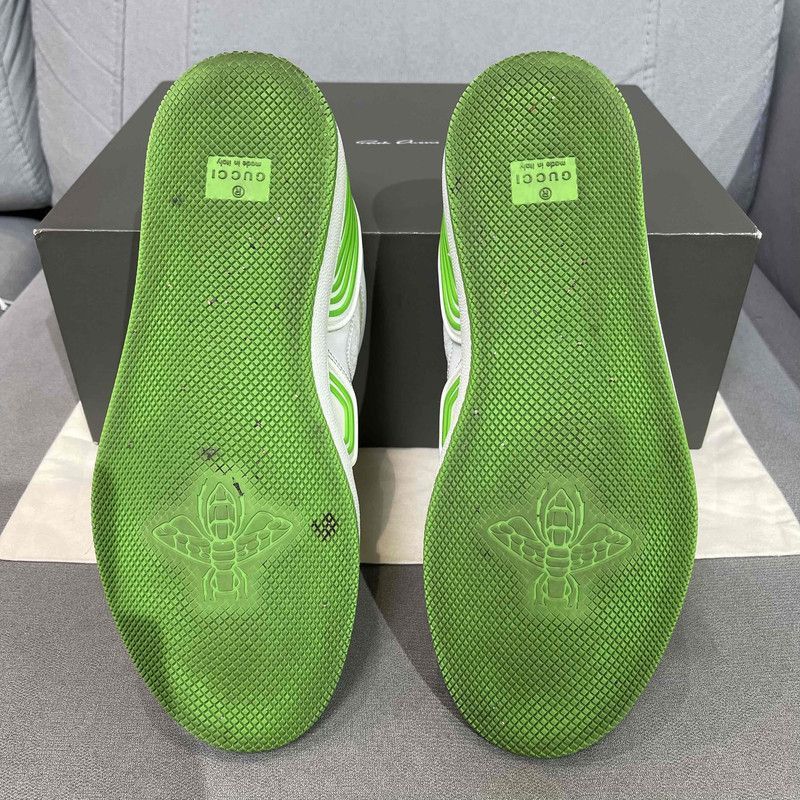 Gucci Gucci Low-Top Fashion Sneakers in White and Green - Size US 6.5 / EU 39-40 - 4 Thumbnail