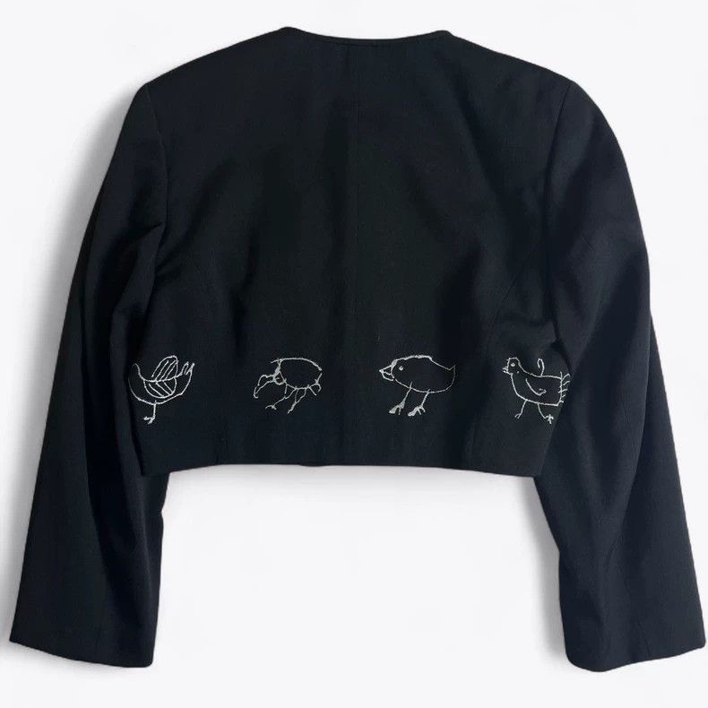 Other Comme Des Garcons Bird embroidered collarless coat Size S / US 4 / IT 40 - 2 Thumbnail