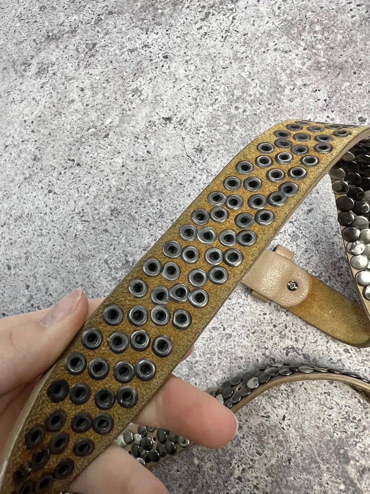 Hysteric Glamour × Japanese Brand Vintage Belts Y2K Rhinestones Punk leather belt Japanese Size ONE SIZE - 4 Thumbnail