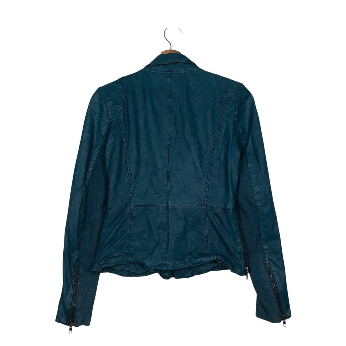 Japanese Brand 📌Vintage Cropped Biker Leather Jacket Muuba Issey Miyake Size M / US 6-8 / IT 42-44 - 9 Thumbnail