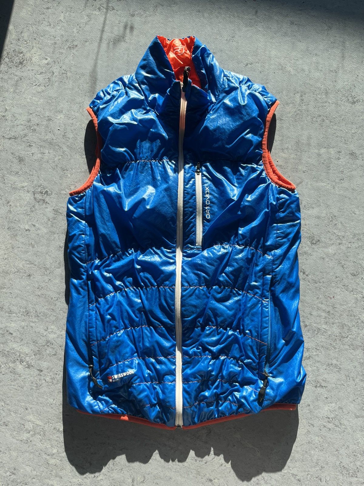 ORTOVOX Ortovox Swisswol Inside Blue/ Orange Men's Full Zip Vest Size US S / EU 44-46 / 1 - 1 Thumbnail