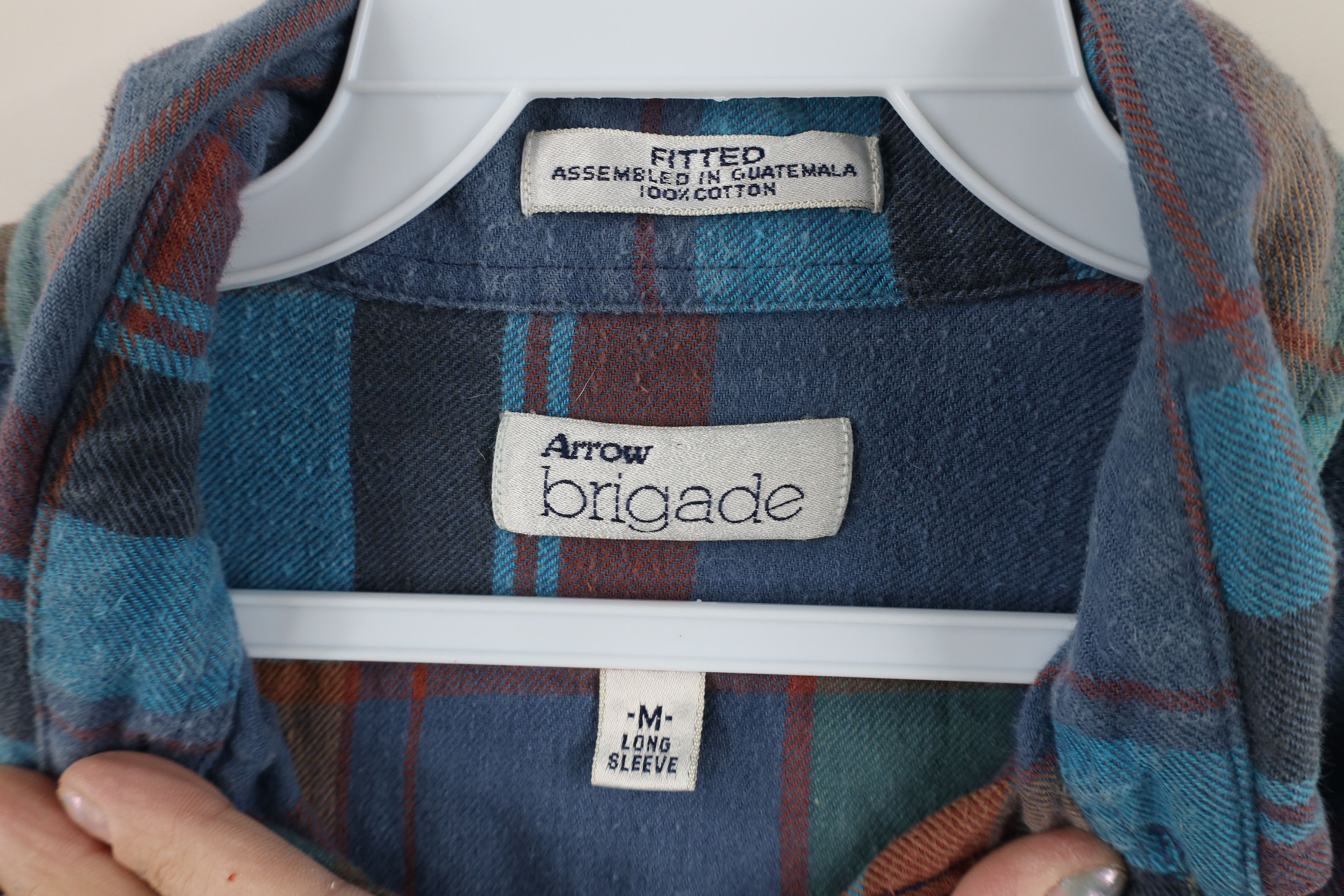 Vintage Vintage 90s Streetwear Rainbow Plaid Flannel Button Shirt Size US L / EU 52-54 / 3 - 5 Thumbnail