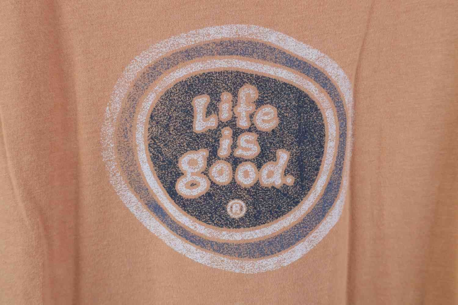 Life is Good Life Is Good Spell Out Short Sleeve T-Shirt Orange Cotton Size US L / EU 52-54 / 3 - 4 Thumbnail