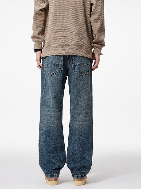 Jean American retro men's loose casual cleanfit straight jeans Size US 32 / EU 48 - 4 Thumbnail