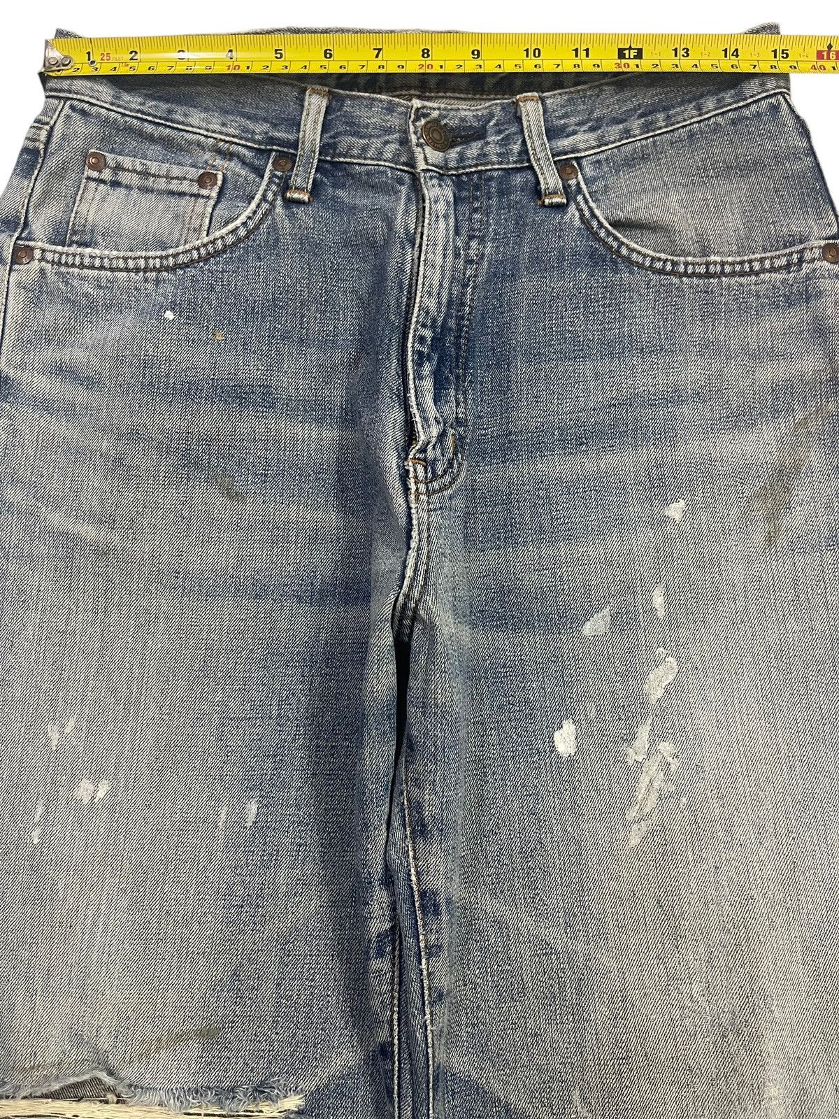 Edwin Vintage 90s Edwin 505x Faded Wash Distressed Loose Jeans Size US 30 / EU 46 - 12 Thumbnail
