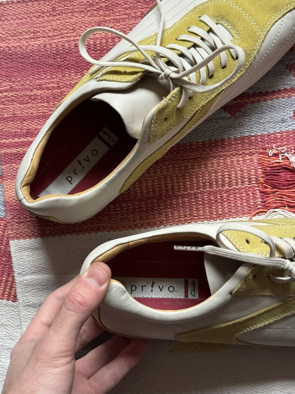 Clarks Vintage 00’s Clarks Privo y2k Japanese Low Leather Sneakers Size US 11.5 / EU 44-45 - 9 Thumbnail