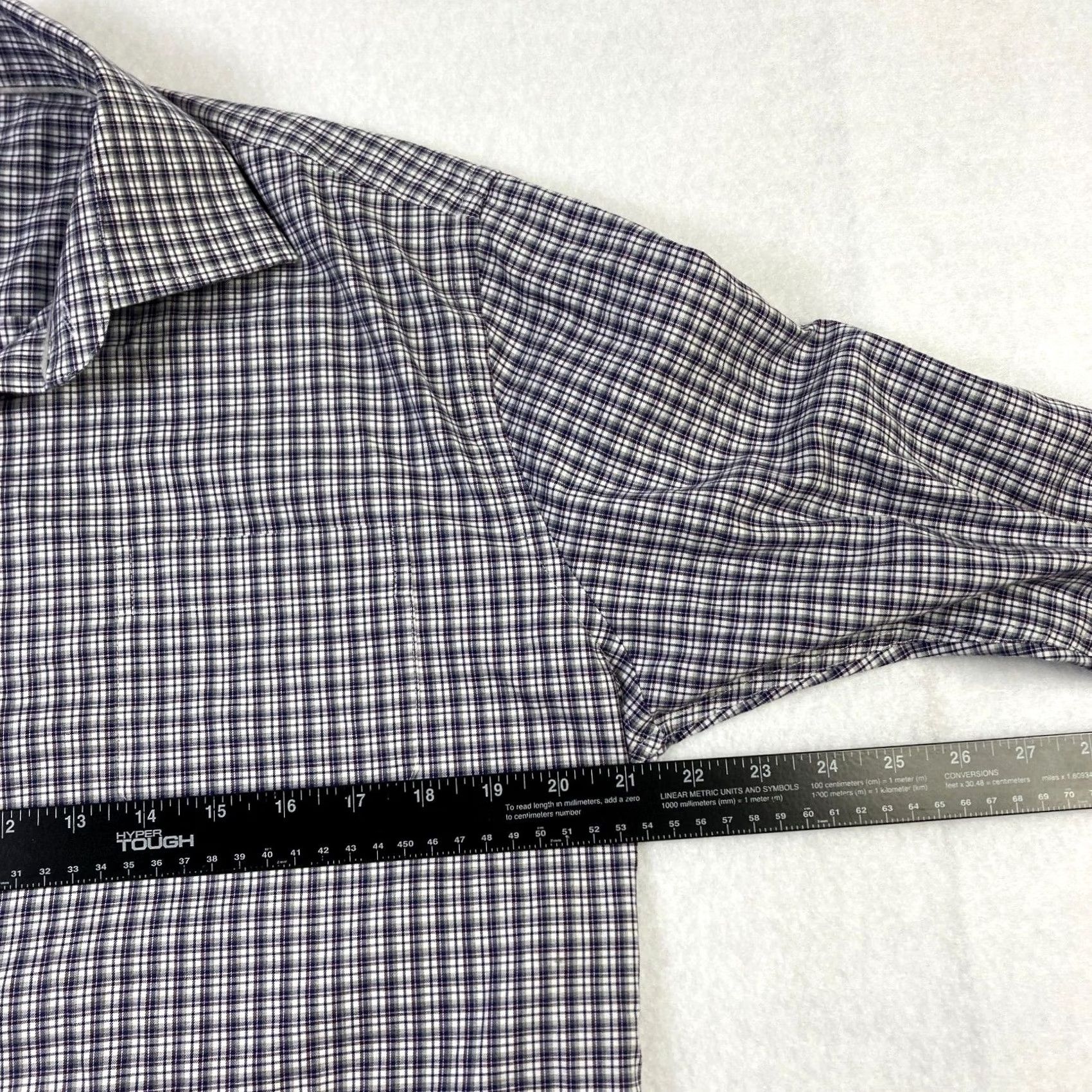 Peter Millar Peter Millar Button-Up Shirt Mens Medium Blue Plaid Long Sleeve Stretch Fabric Size US M / EU 48-50 / 2 - 6 Thumbnail