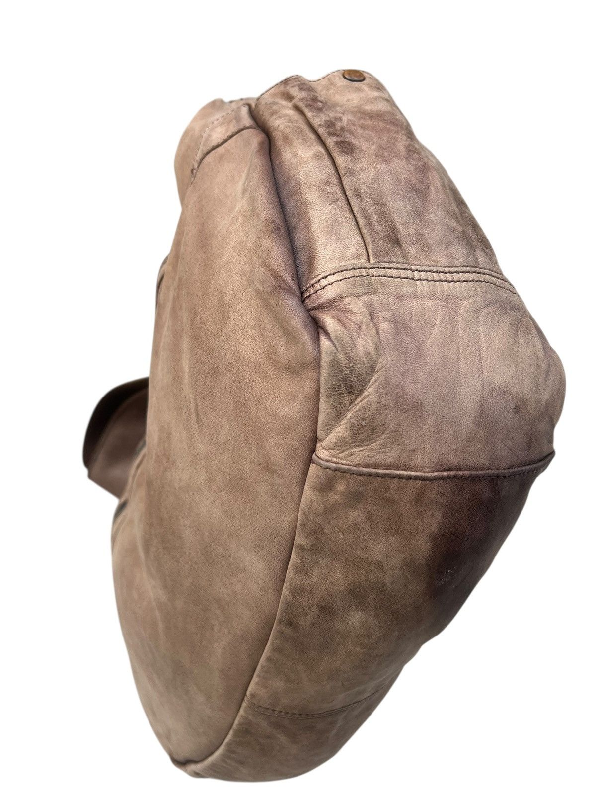Leather Vintage Sazaby Japan RiRi Zip Patina Leather Banana Bag Size ONE SIZE - 13 Thumbnail
