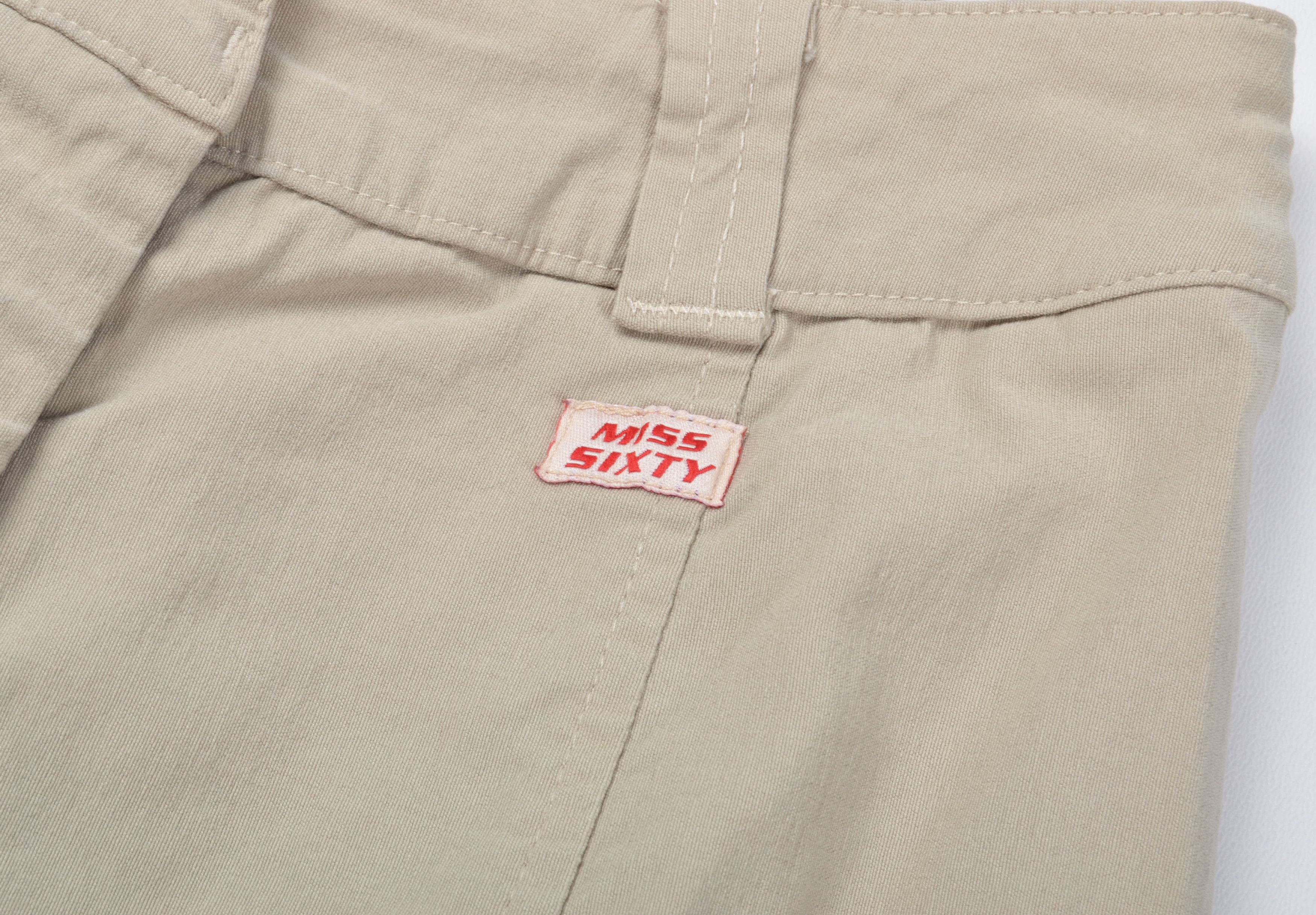 Miss Sixty Vintage Miss Sixty Y2K Beige Bodycon Knee Length Skirt Size 24" / US 00 / IT 34 - 6 Thumbnail