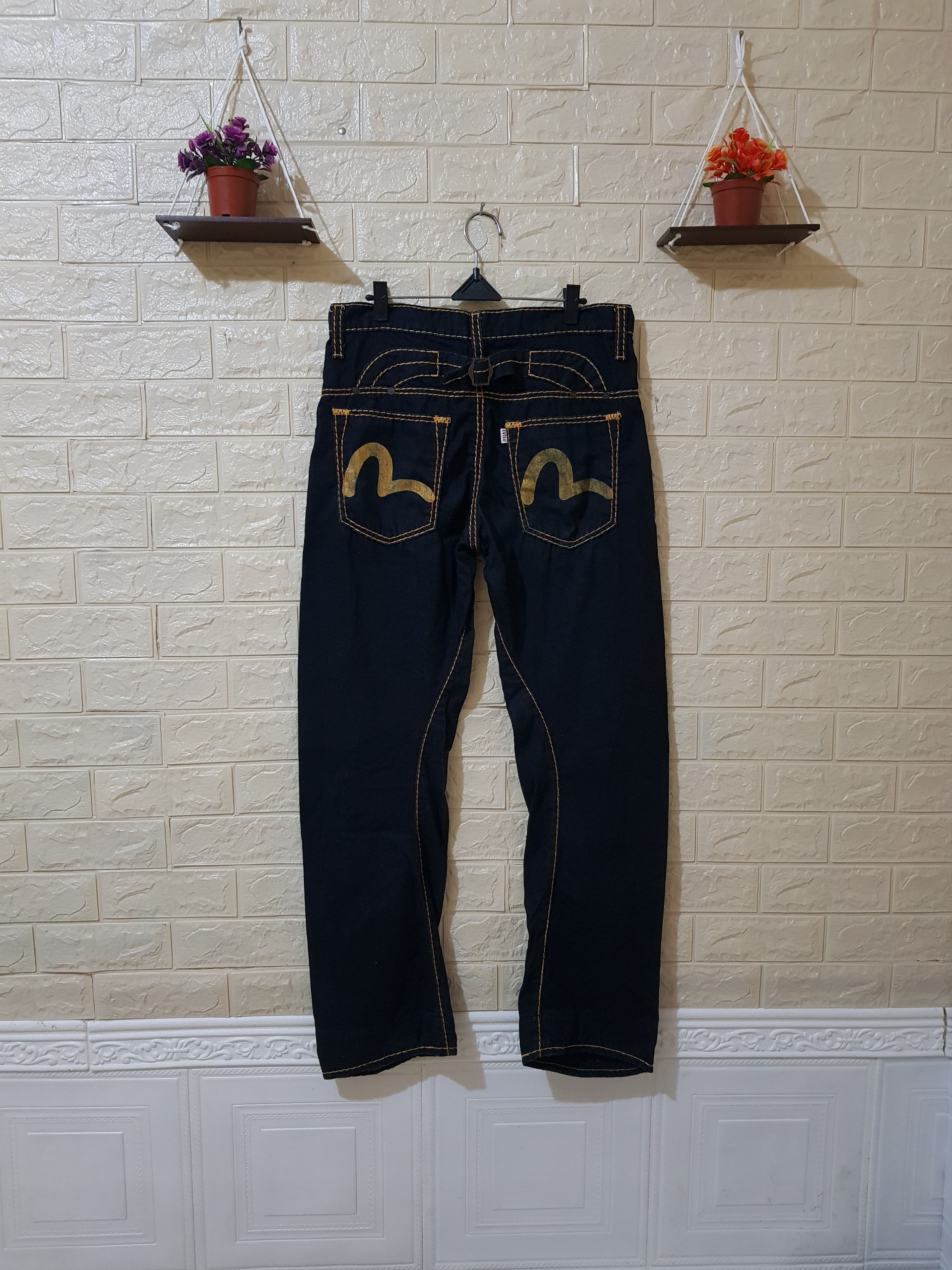 image of Evisu Genes Engineered in Black Denim, Men's (Size 33)