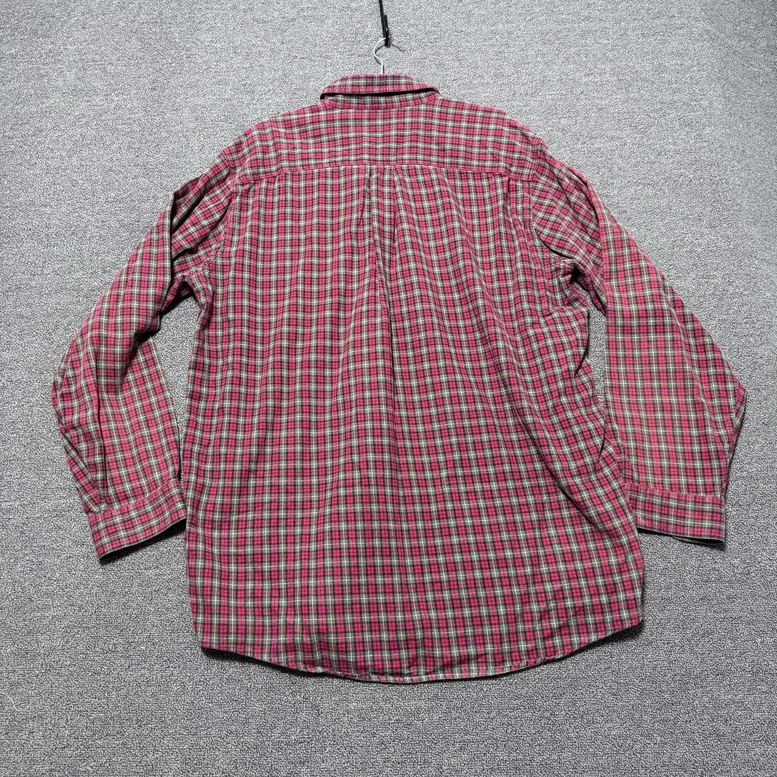 L.L. Bean Vintage LL Bean Mens XLTall Red Green Plaid Flannel Shirt Size US XL / EU 56 / 4 - 2 Thumbnail