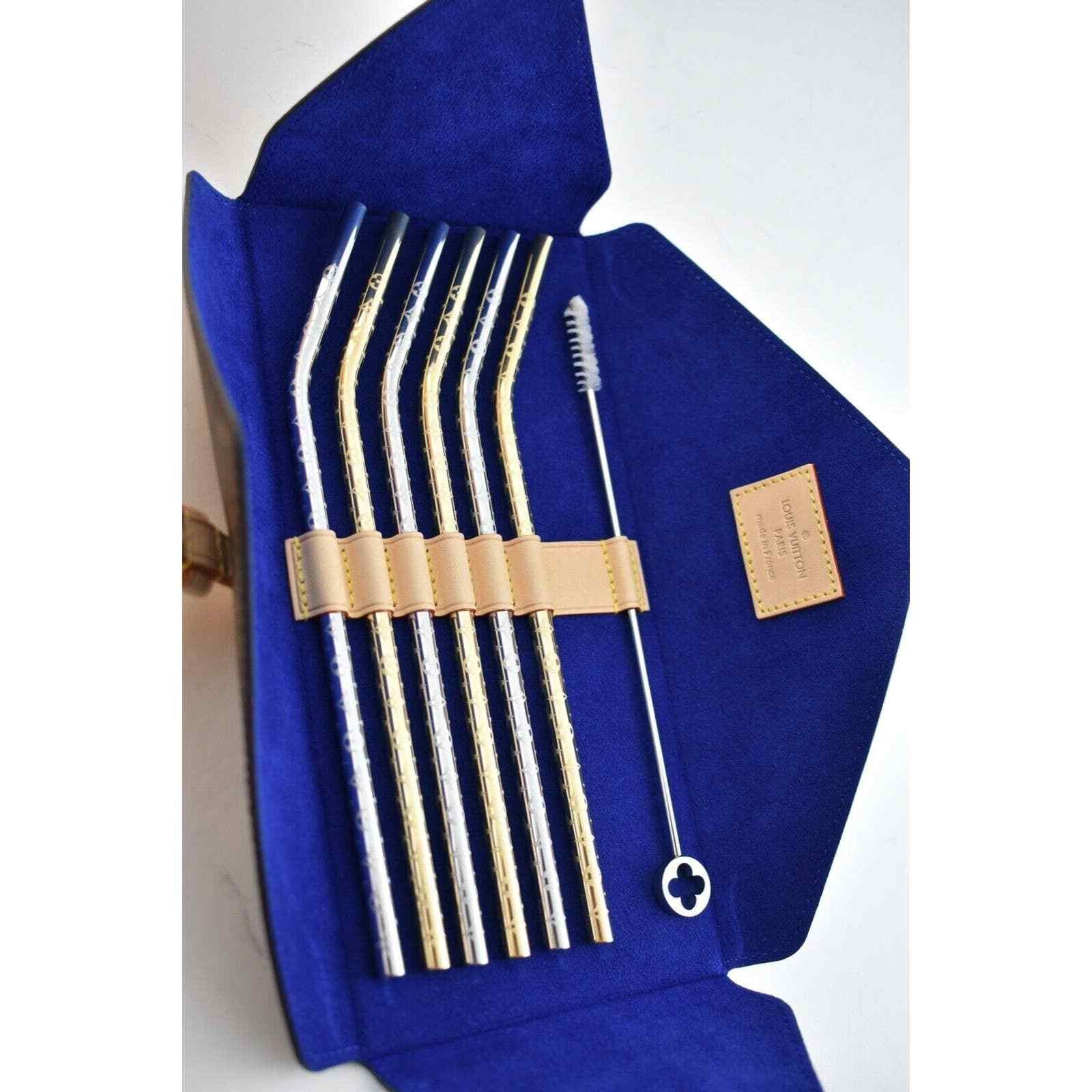 Louis Vuitton Louis Vuitton Silver Drinking Straws And Pouch Brown Case Size ONE SIZE - 6 Thumbnail