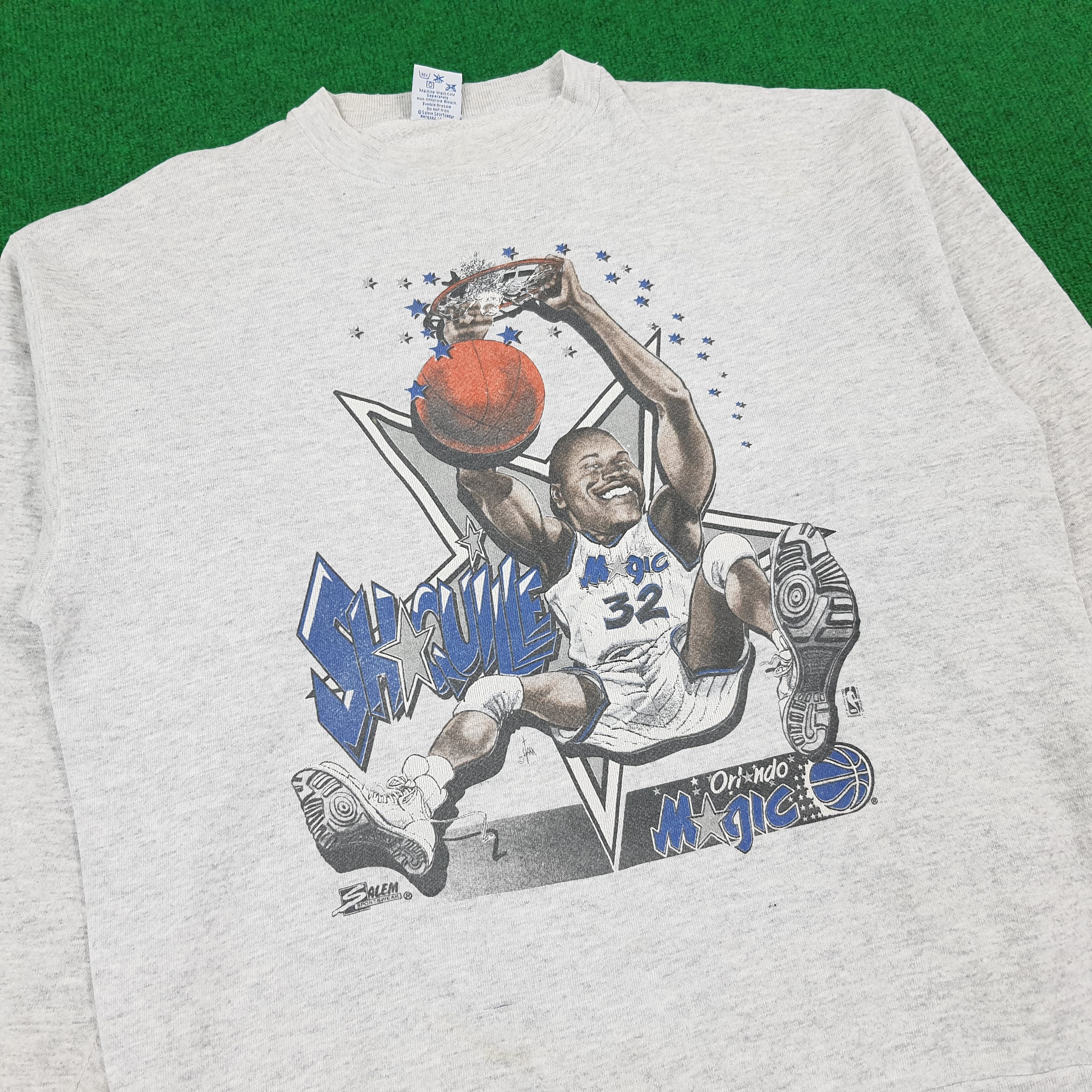 NBA × Salem Sportswear × Vintage Vintage Shaquille O'Neal Orlando Magic NBA Sports Sweatshirt Size US M / EU 48-50 / 2 - 2 Thumbnail