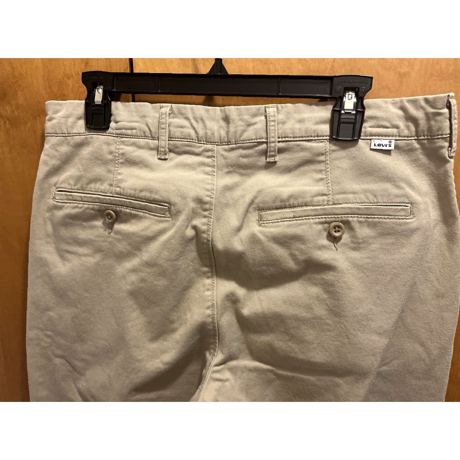 Levi's VINTAGE Levi's Men's Khaki Canvas Jeans 34X30 Straight Leg 90s Preppy Office Work Size US 34 / EU 50 - 4 Thumbnail