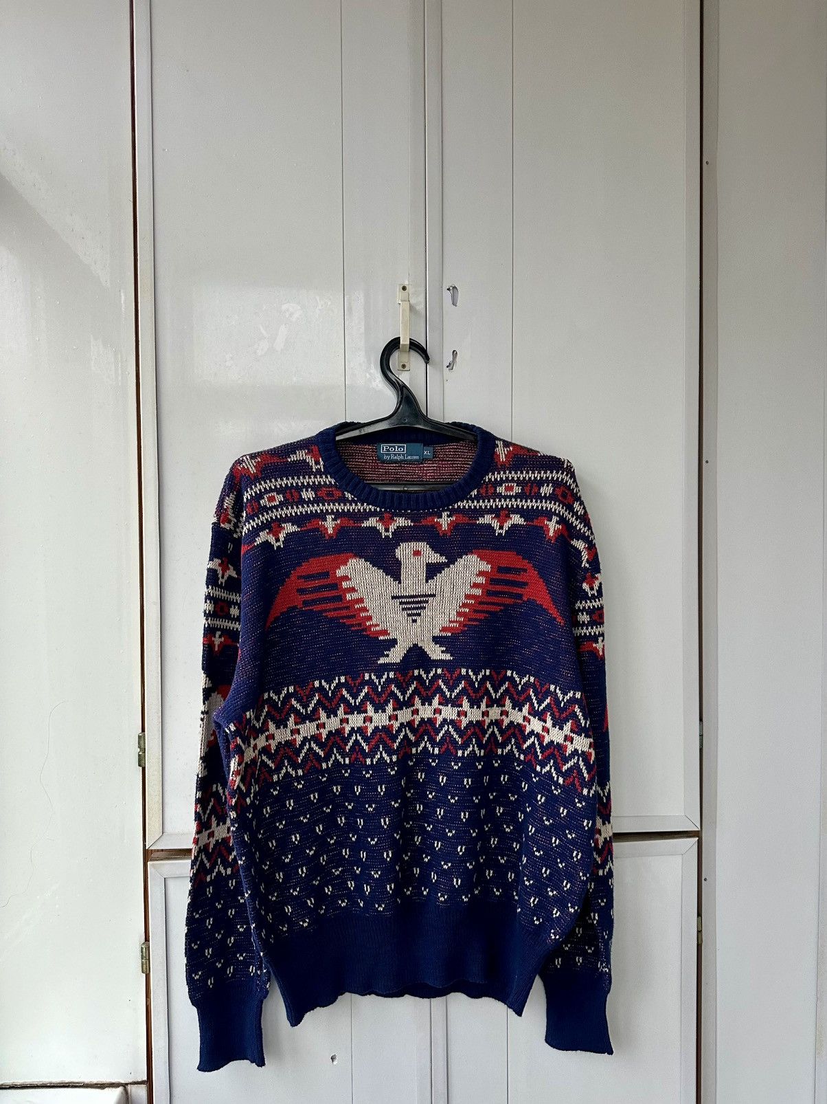Polo Ralph Lauren Vintage Polo Ralph Lauren Sweater Aztec Style Size US XL / EU 56 / 4 - 1 Thumbnail