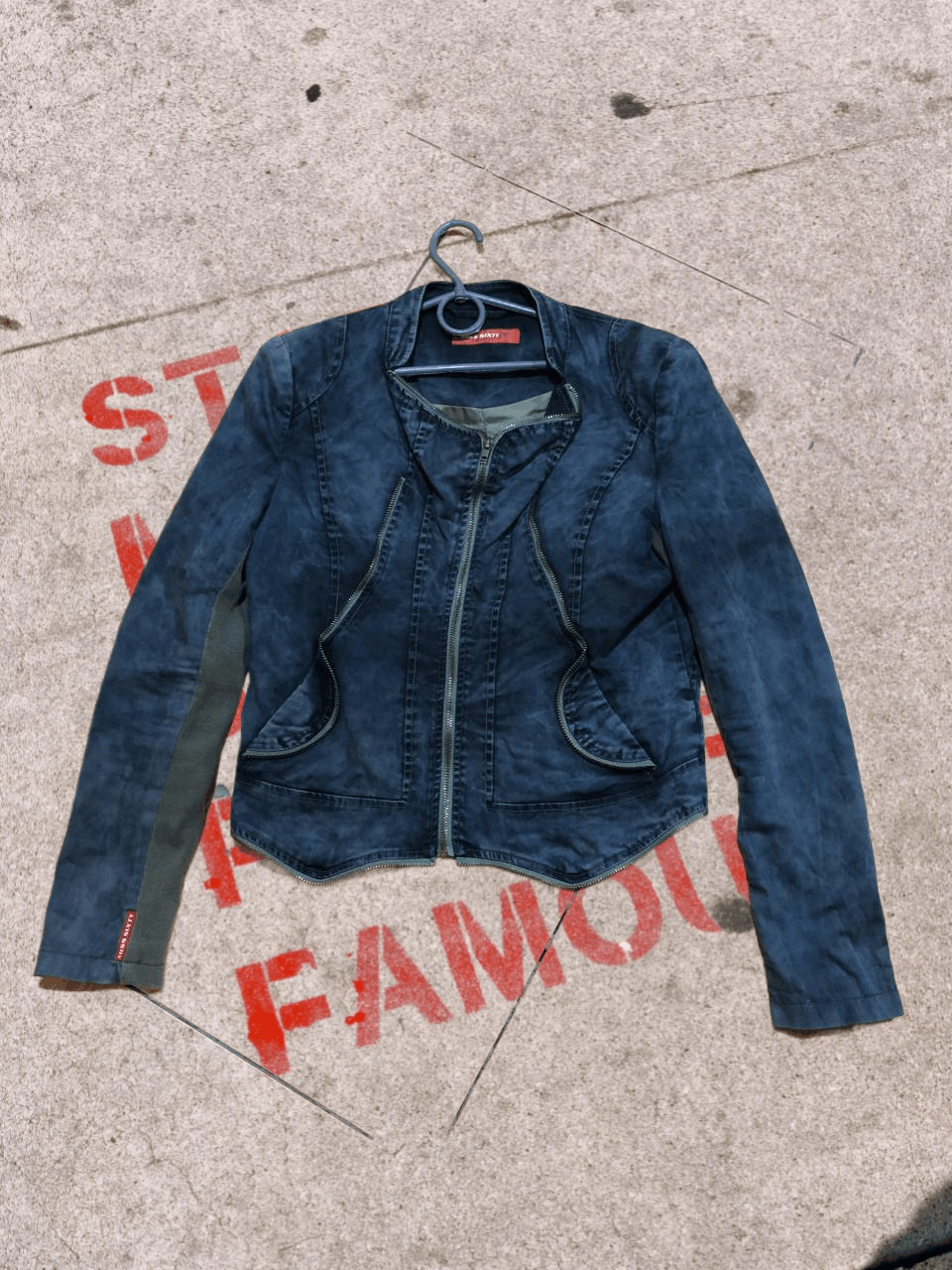 Miss Sixty MISS SIXTY Vintage Faded Grunge Cyber Punk JACKET Size S / US 4 / IT 40 - 1 Thumbnail