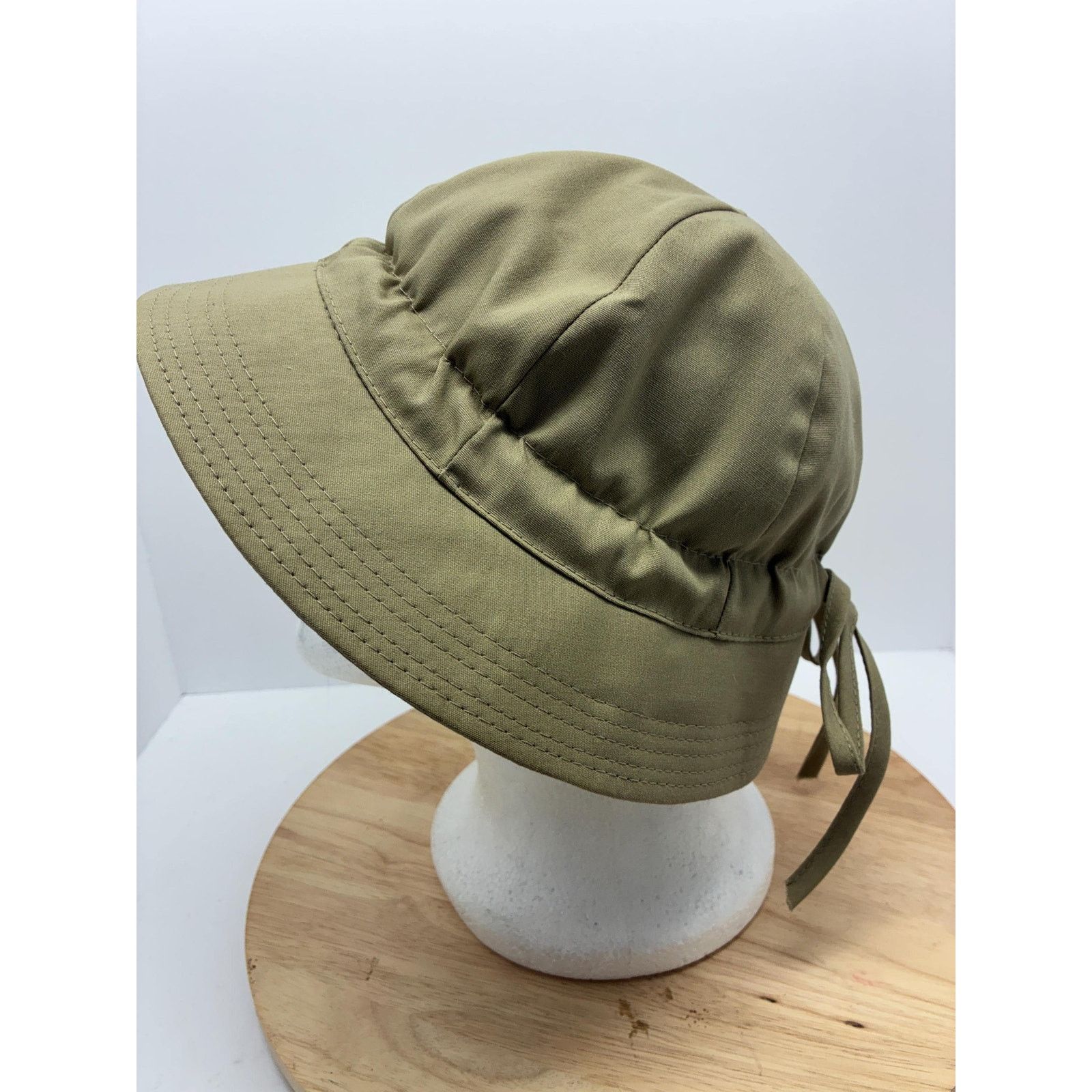 London Fog Vintage London Fog Sun Hat | Y2K Khaki Wide Brim Hat Size ONE SIZE - 3 Thumbnail