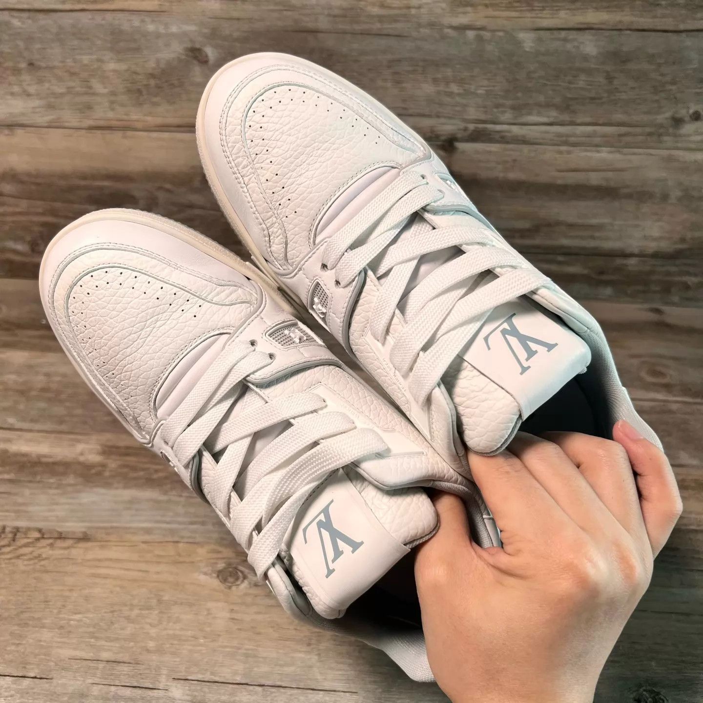 Louis Vuitton LV Trainer Women's 38 White Cement 97 New Size US 7.5 / IT 37.5 - 5 Thumbnail