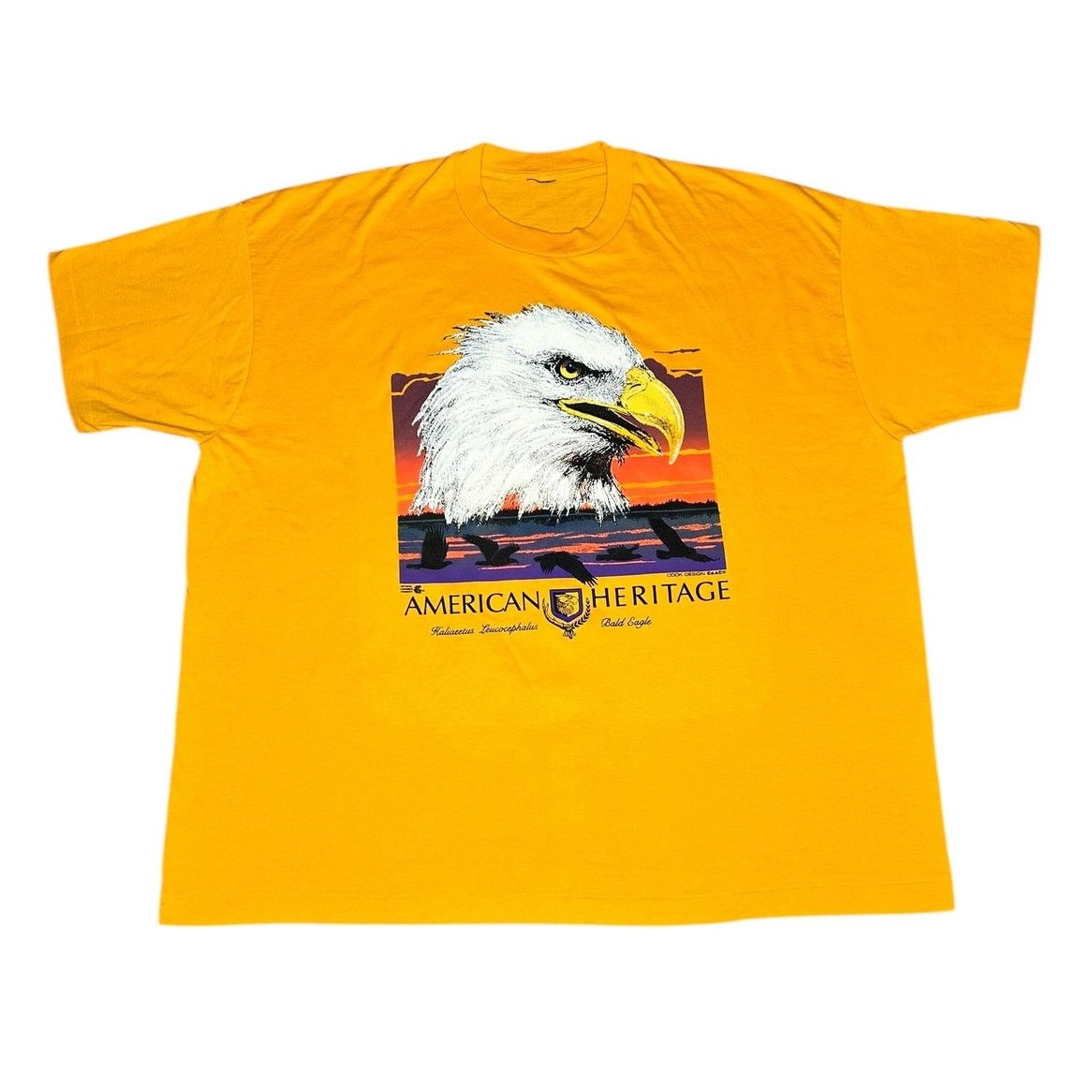 Vintage Vintage 90s American Heritage Bald Eagle USA T-Shirt Size US XXL / EU 58 / 5 - 1 Thumbnail