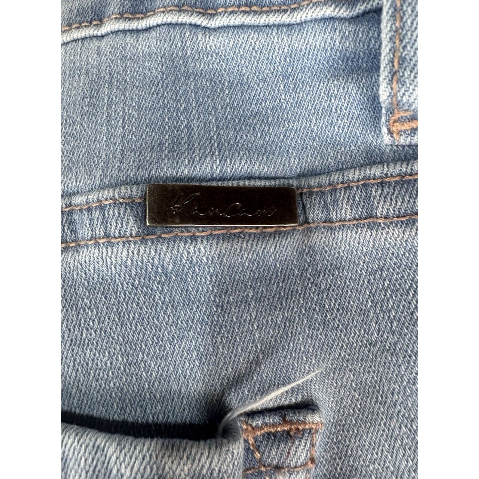 Vintage Kancan Jeans Lt Wash Distressed Cropped Womens Size XL Size 40" / US 18 - 5 Thumbnail