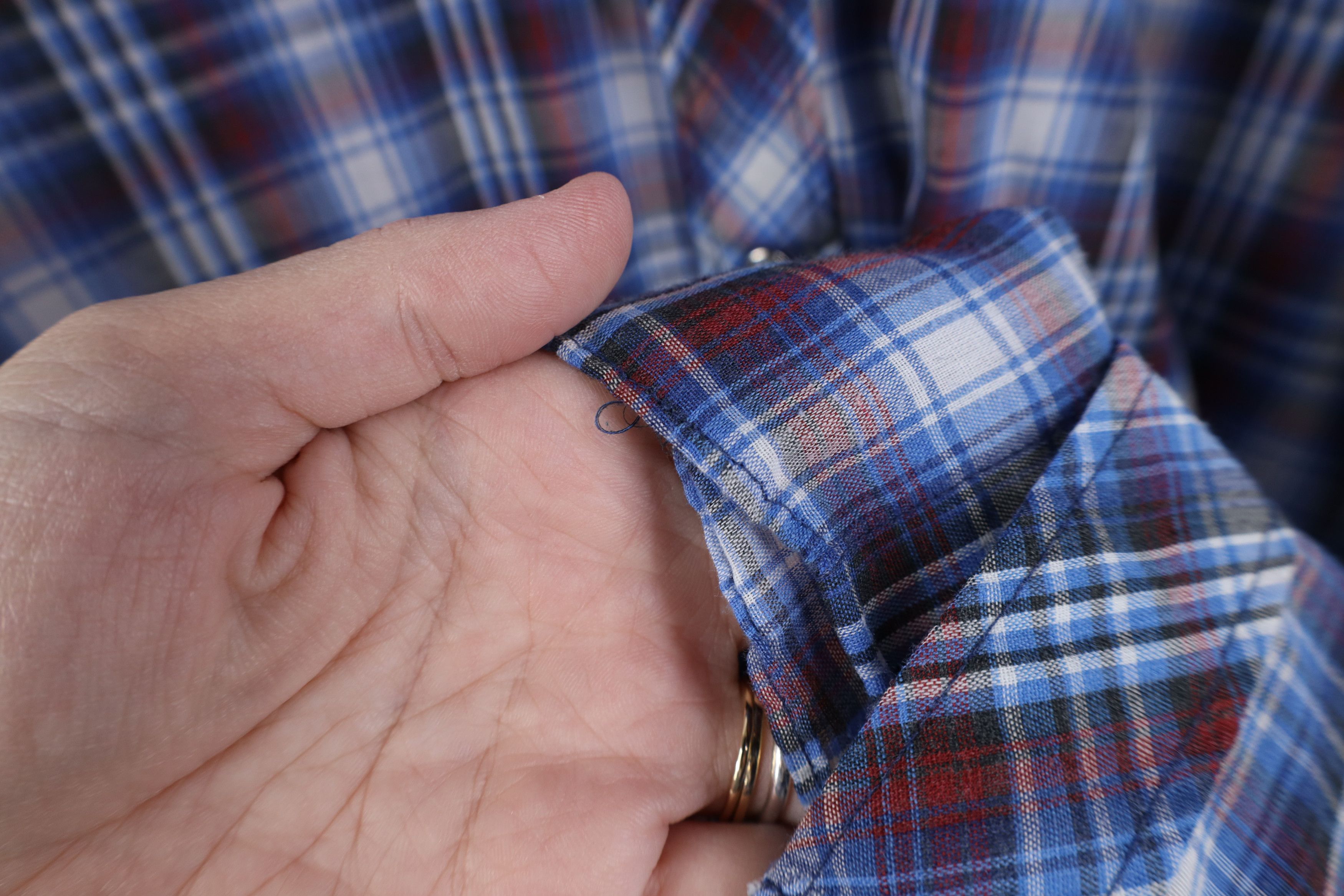 Vintage Vintage 70s Streetwear Western Snap Button Shirt Plaid Size US L / EU 52-54 / 3 - 9 Thumbnail