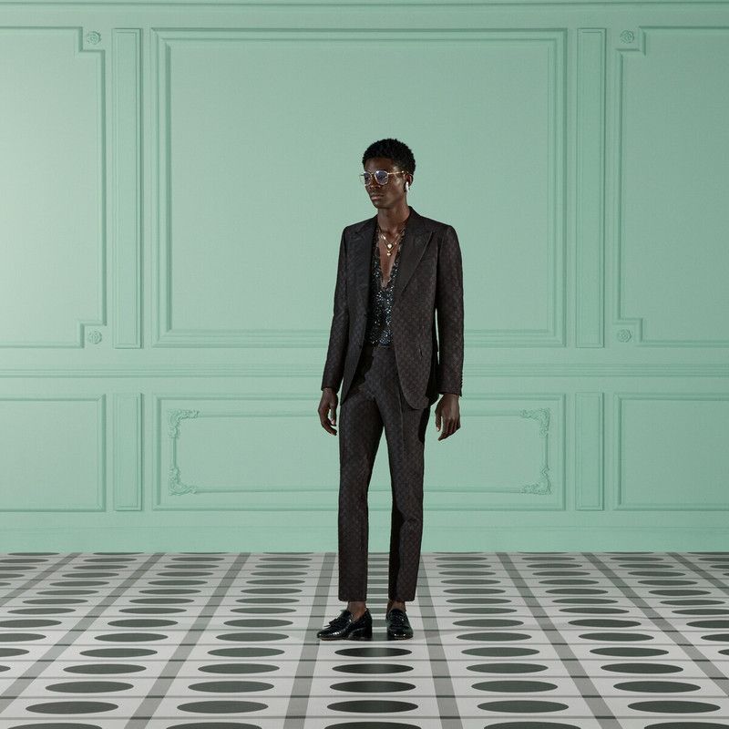 Gucci o1s1wg110426 Wool Silk Horsebit Formal Jacket in Black Size US S / EU 44-46 / 1 - 2 Thumbnail