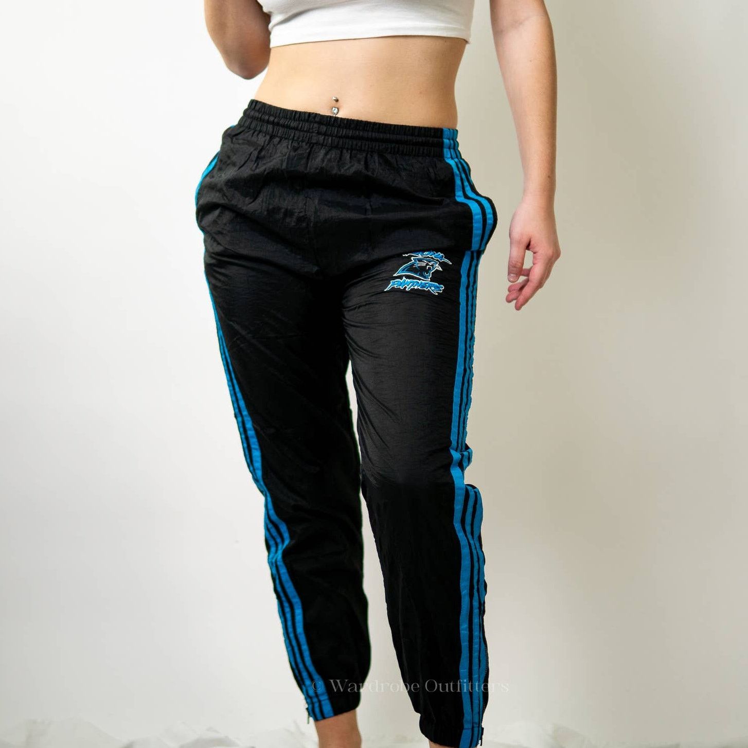 NFL Y2K NFL Carolina Panthers Jersey Lined Joggers - M Size 30" / US 8 / IT 44 - 6 Thumbnail