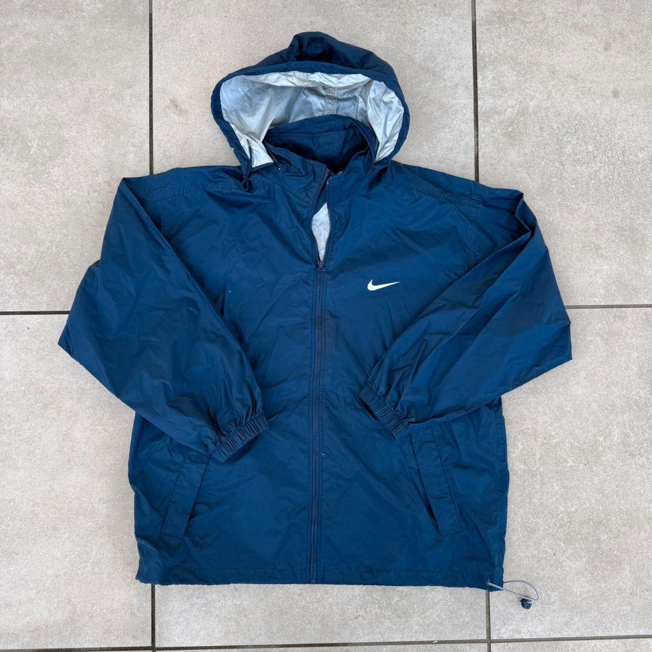 Nike Nike Jacket Windbreaker Navy Swoosh 90s Vintage Size US L / EU 52-54 / 3 - 1 Thumbnail