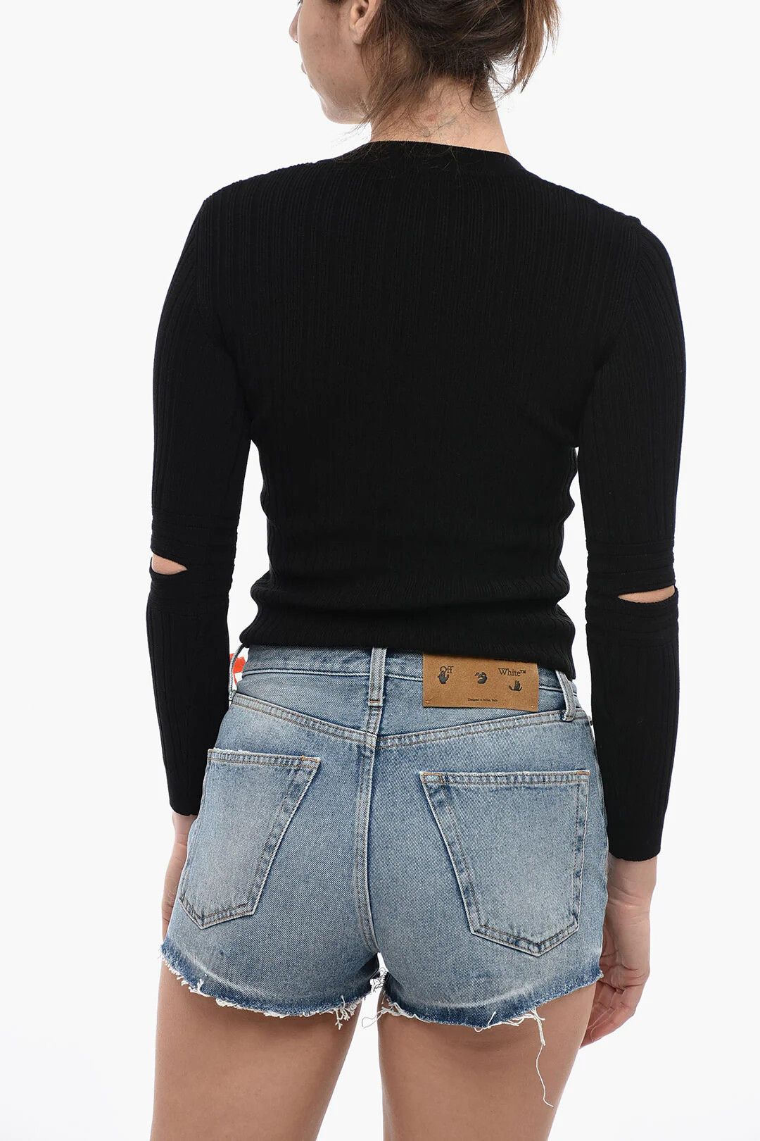 Off-White og1mm0426 Ribbed Cardigan in Black Size M / US 6-8 / IT 42-44 - 2 Thumbnail