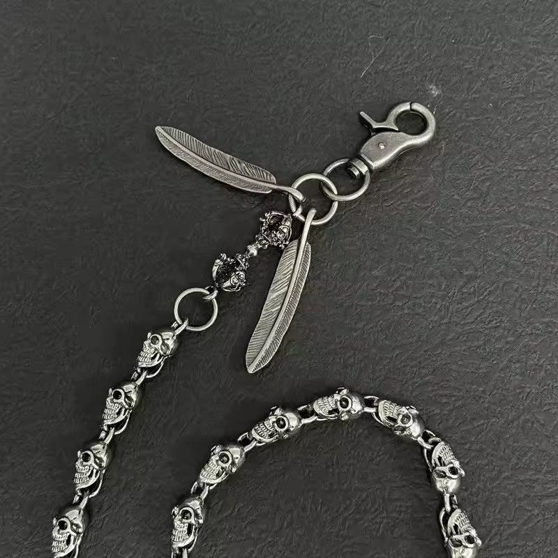 Jewelry Punk Skull Charm Pants Chain Size ONE SIZE - 3 Thumbnail
