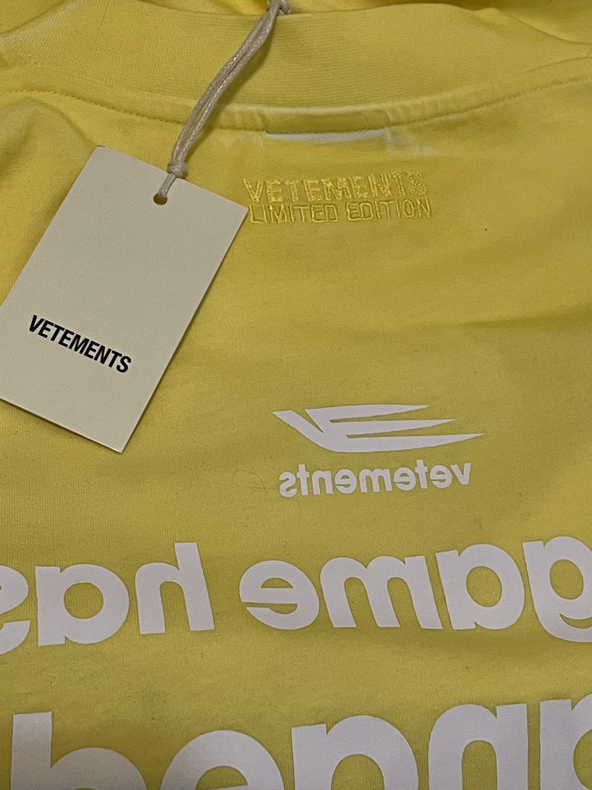 Vetements VETEMENTS👾 Yellow Game Changing Tee Shirt *RARE* Size US M / EU 48-50 / 2 - 11 Thumbnail