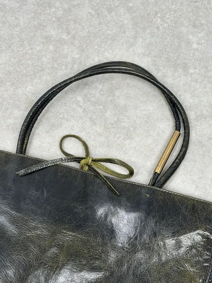Roberto Cavalli SS2001 Roberto Cavalli Black Leather Silk-Lined Tote Bag Size ONE SIZE - 9 Thumbnail