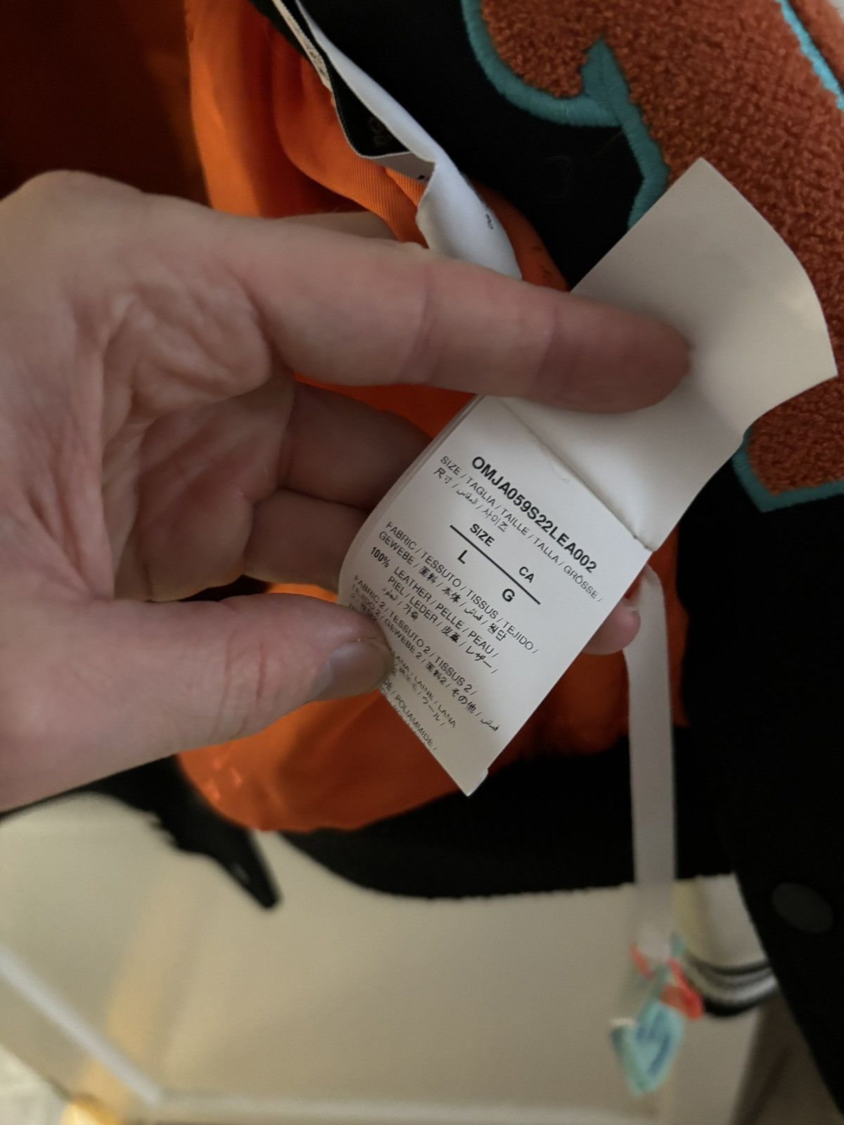 Off-White off white varsity jacket Size US L / EU 52-54 / 3 - 6 Thumbnail