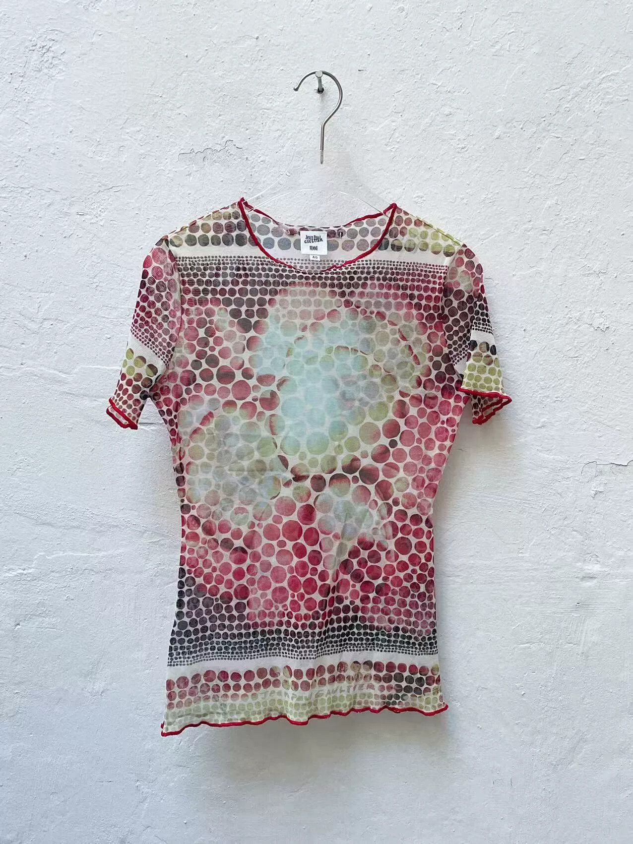 Jean Paul Gaultier Jean Paul Gaultier Psychedelic Dot Mesh Tee Size S / US 4 / IT 40 - 1 Thumbnail