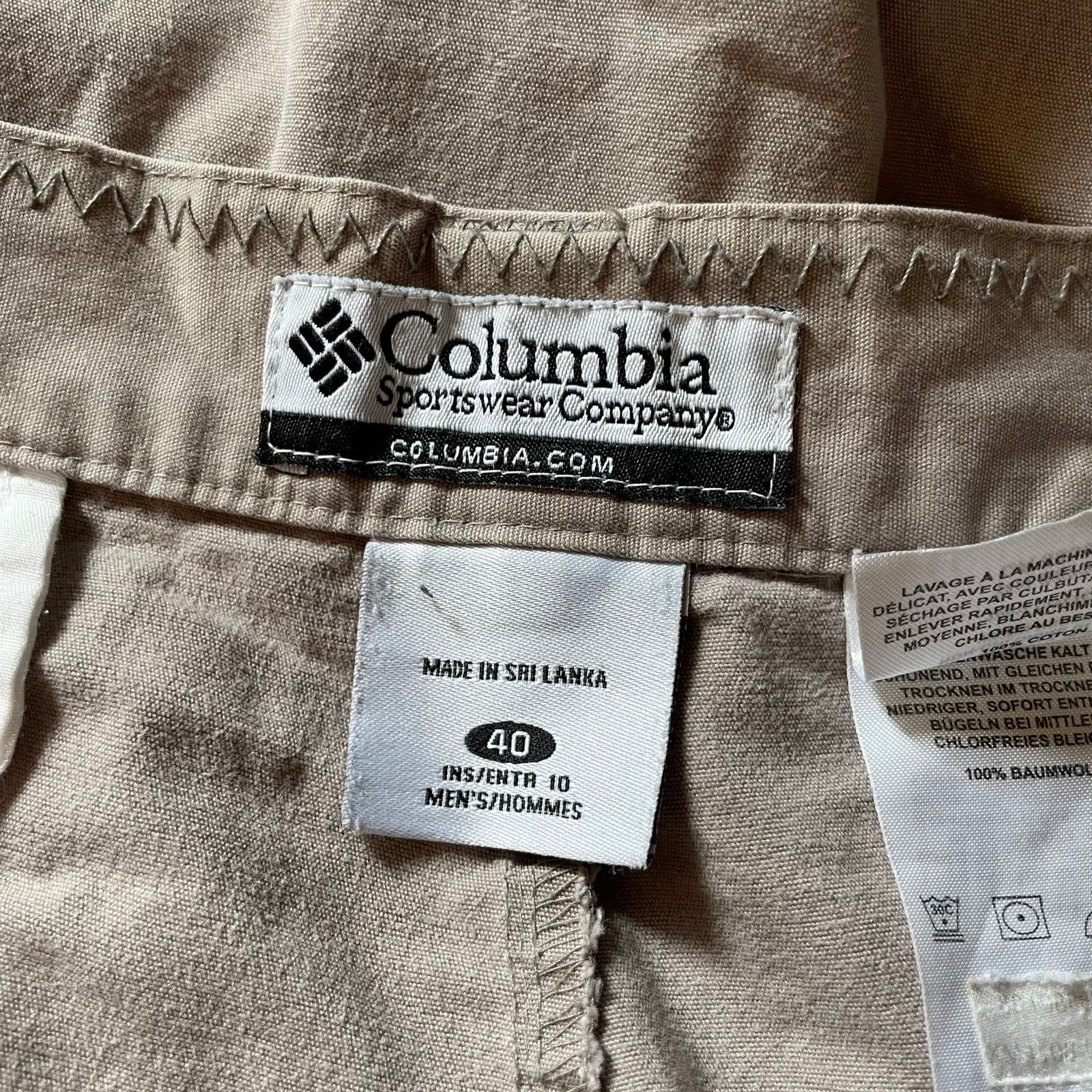 Columbia Columbia Khaki Tan Zip Cargo Chino Shorts - Size 40 Size US 40 / EU 56 - 3 Thumbnail