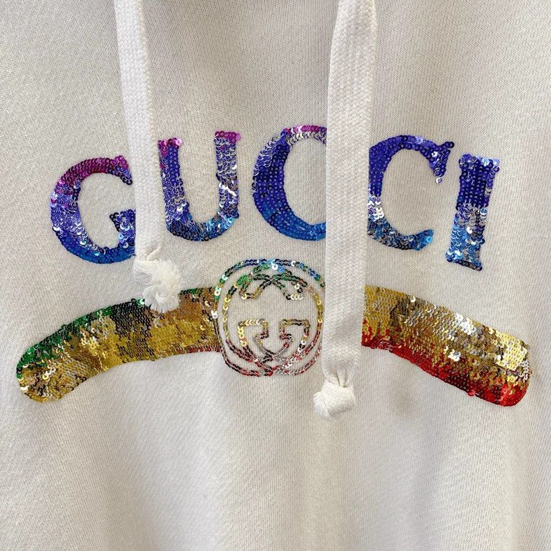 Gucci Gucci Beige sequin letter sweatshirt Size US XS / EU 42 / 0 - 7 Thumbnail