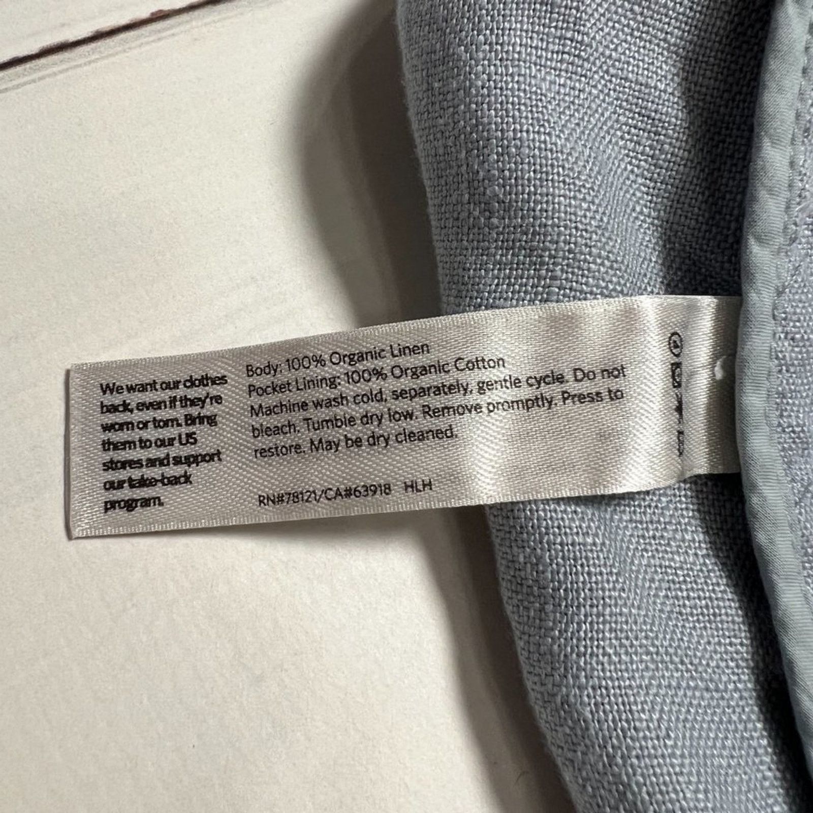 Eileen Fisher Eileen Fisher Organic Linen Blue Boxy Open Jacket Size XL Size XL / US 12-14 / IT 48-50 - 5 Thumbnail