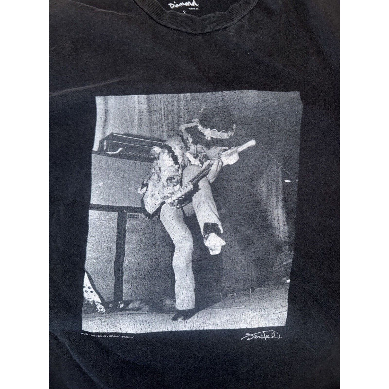 Band Tees Diamond Supply Co. Jimmy Hendrix T-Shirt Black Small 17x24 Size US S / EU 44-46 / 1 - 2 Thumbnail