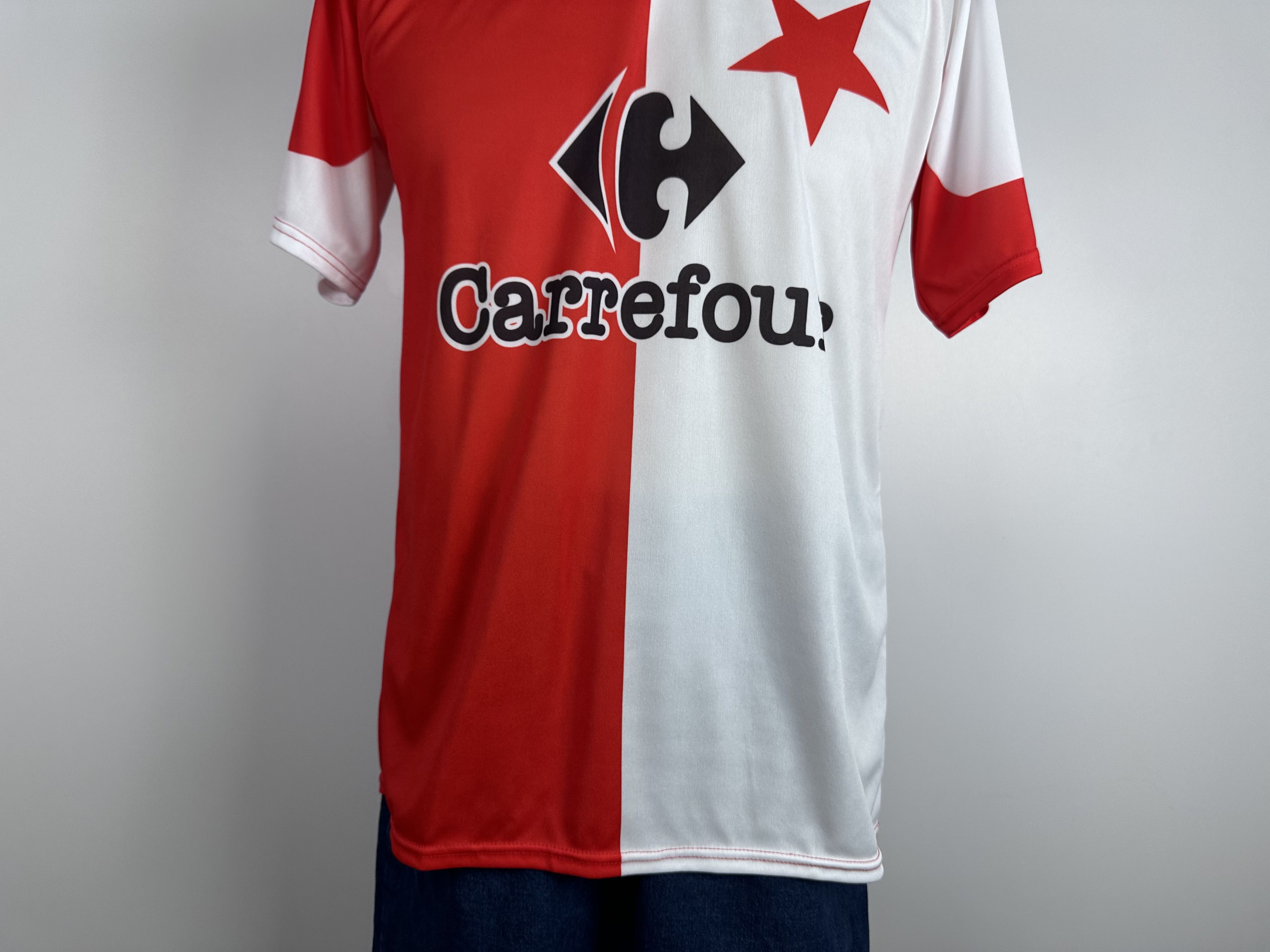 Vintage SLAVIA PRAHA 2000 Football Shirt Soccer Jersey Retro Replika Size US L / EU 52-54 / 3 - 4 Thumbnail