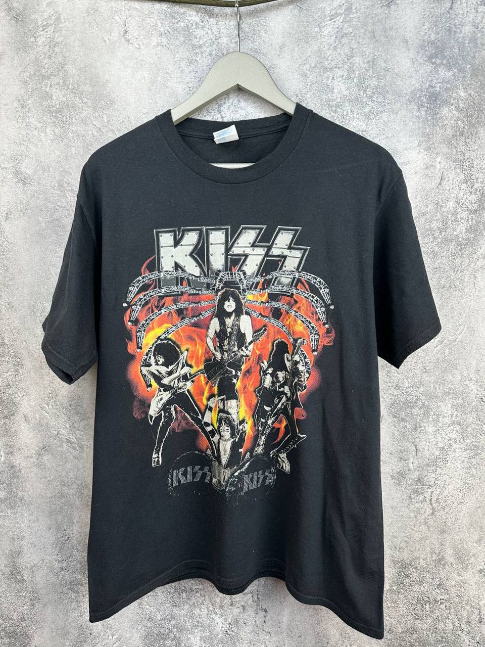 KISS KISS Band Tee Black Port & Company Cotton Rock Tour T-Shirt Size US L / EU 52-54 / 3 - 1 Thumbnail