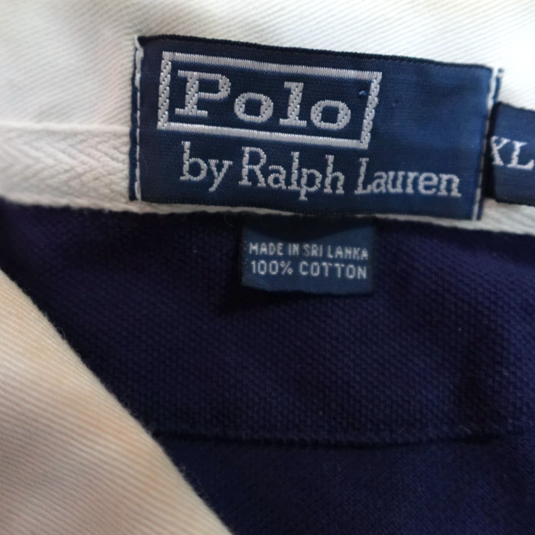Polo Ralph Lauren VINTAGE Polo Ralph Lauren Polo Shirt XL Blue Stripe Shirt Men Regular Short Sleeve Knit Cotton Embroidered Size US XL / EU 56 / 4 - 5 Thumbnail