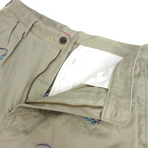 Kapital Kapital Native Bangle Motif Embroidered Chino Shorts Size US 31 - 4 Thumbnail