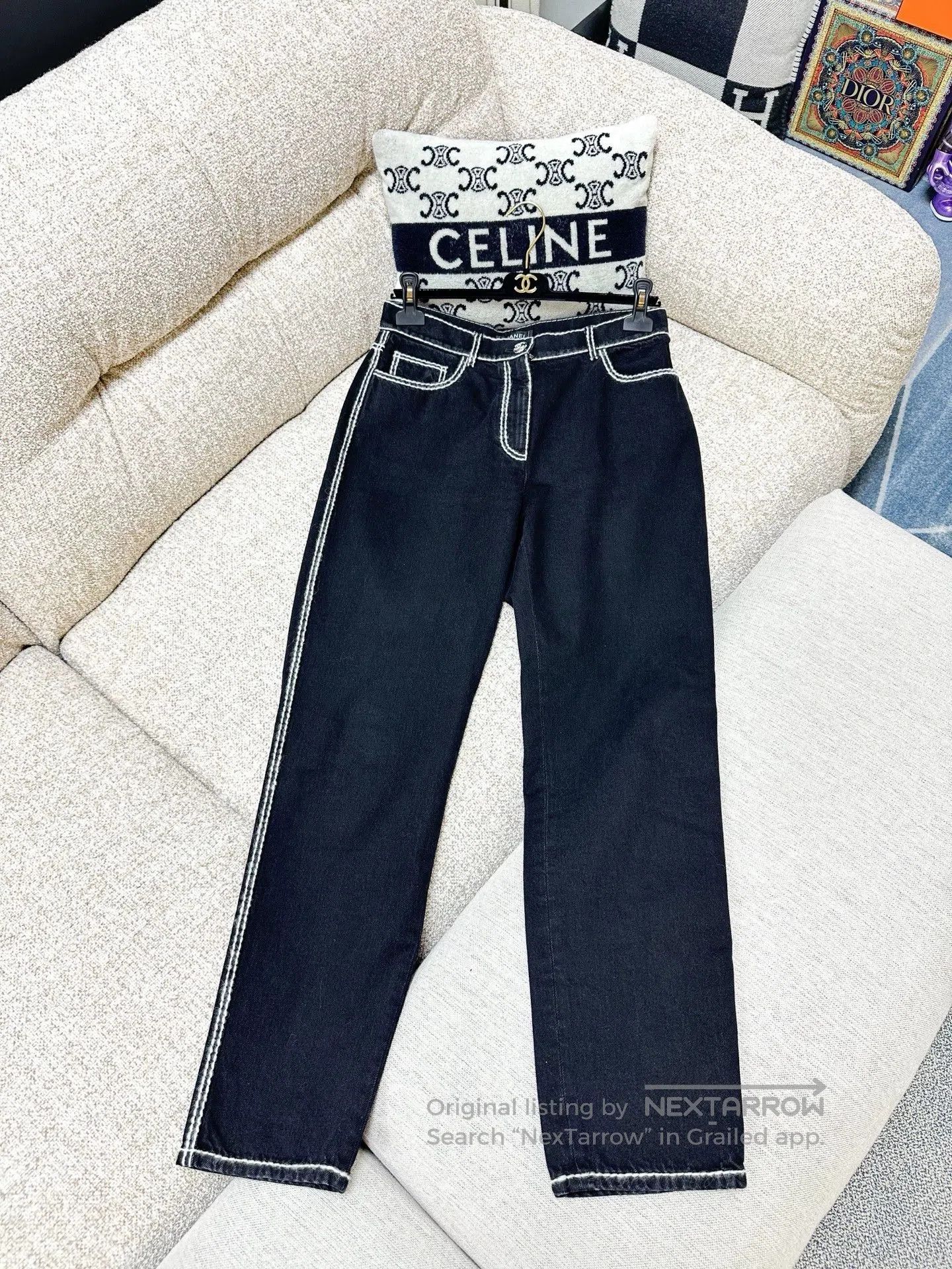 Chanel Chanel Coco Neige Wide-Leg Pants Black. Size US 38 / EU 54 - 2 Thumbnail