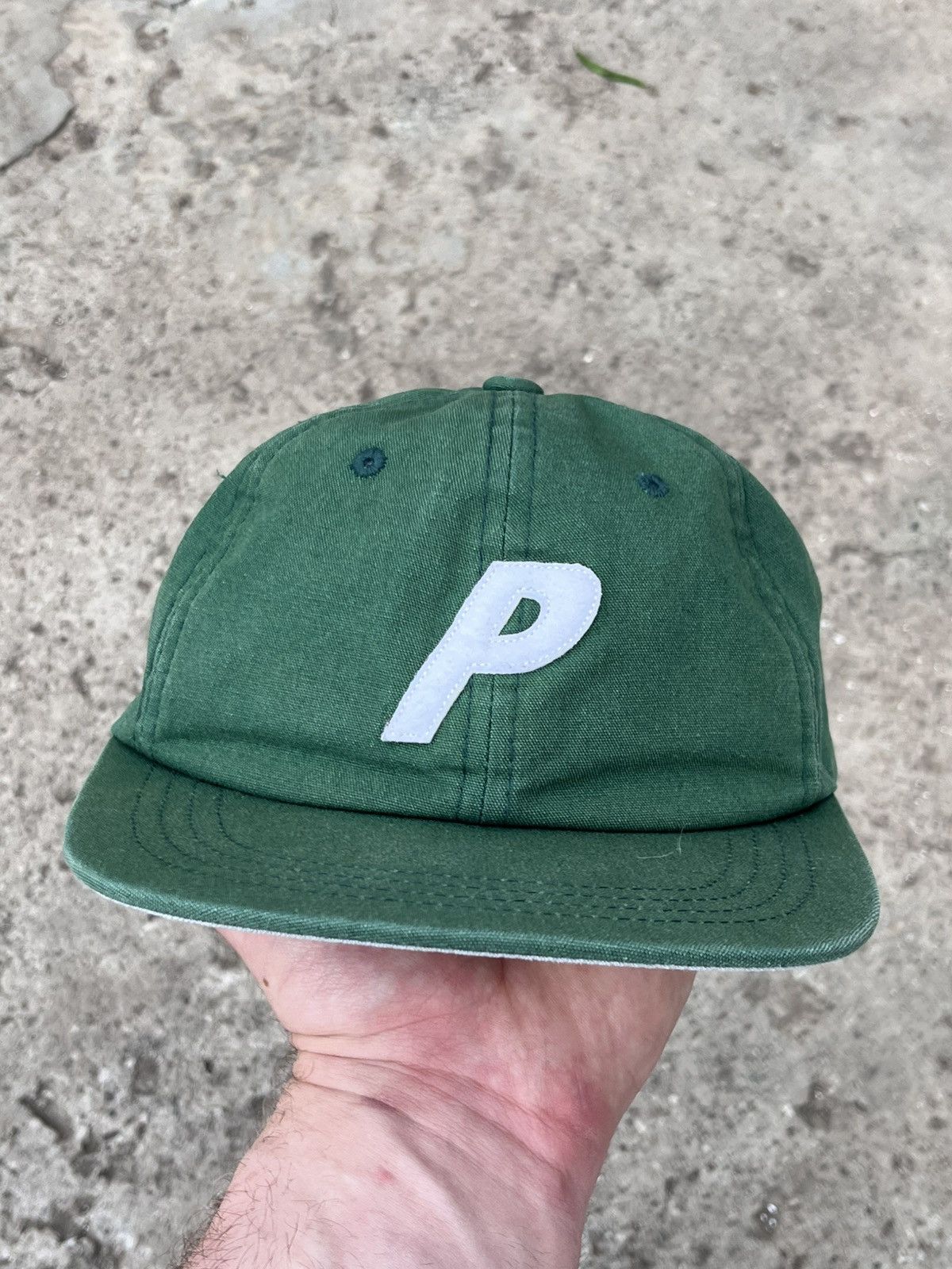 Vintage Palace Green 5 Panel Cap Skate Streetwear Hat Y2K