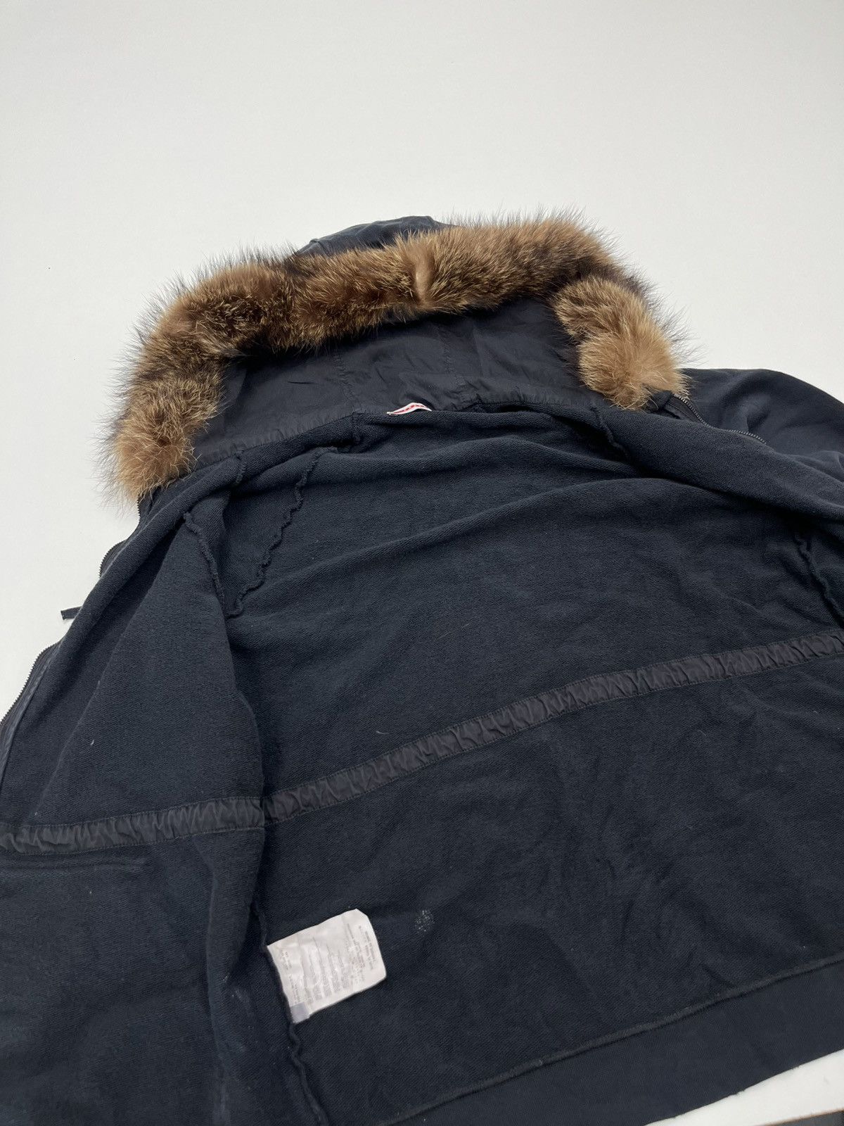 Prada Prada Women’s Navy Fur Trim Zip-Up Hoodie Size L / US 10 / IT 46 - 7 Thumbnail