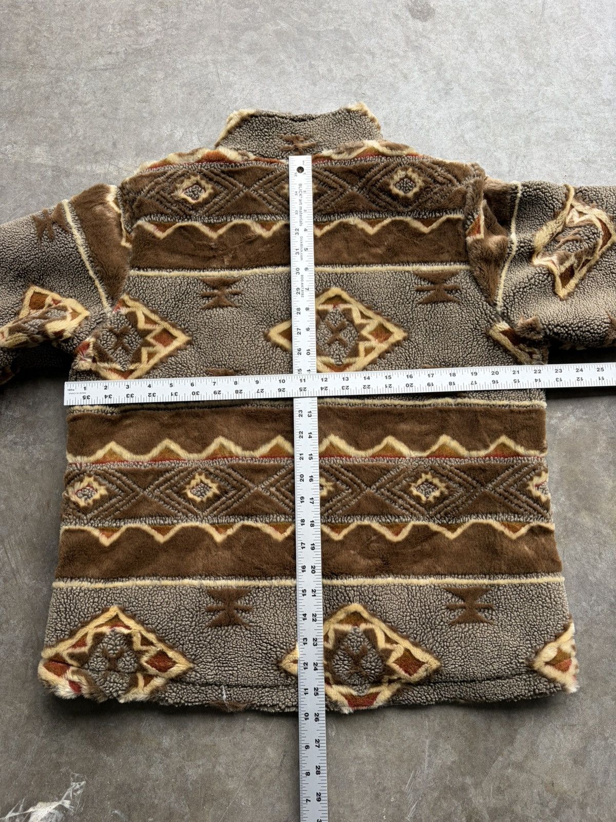 Woolrich Woolen Mills Vintage 90s Woolrich Western Fleece Tribal Aztec Jacket Size L / US 10 / IT 46 - 5 Thumbnail