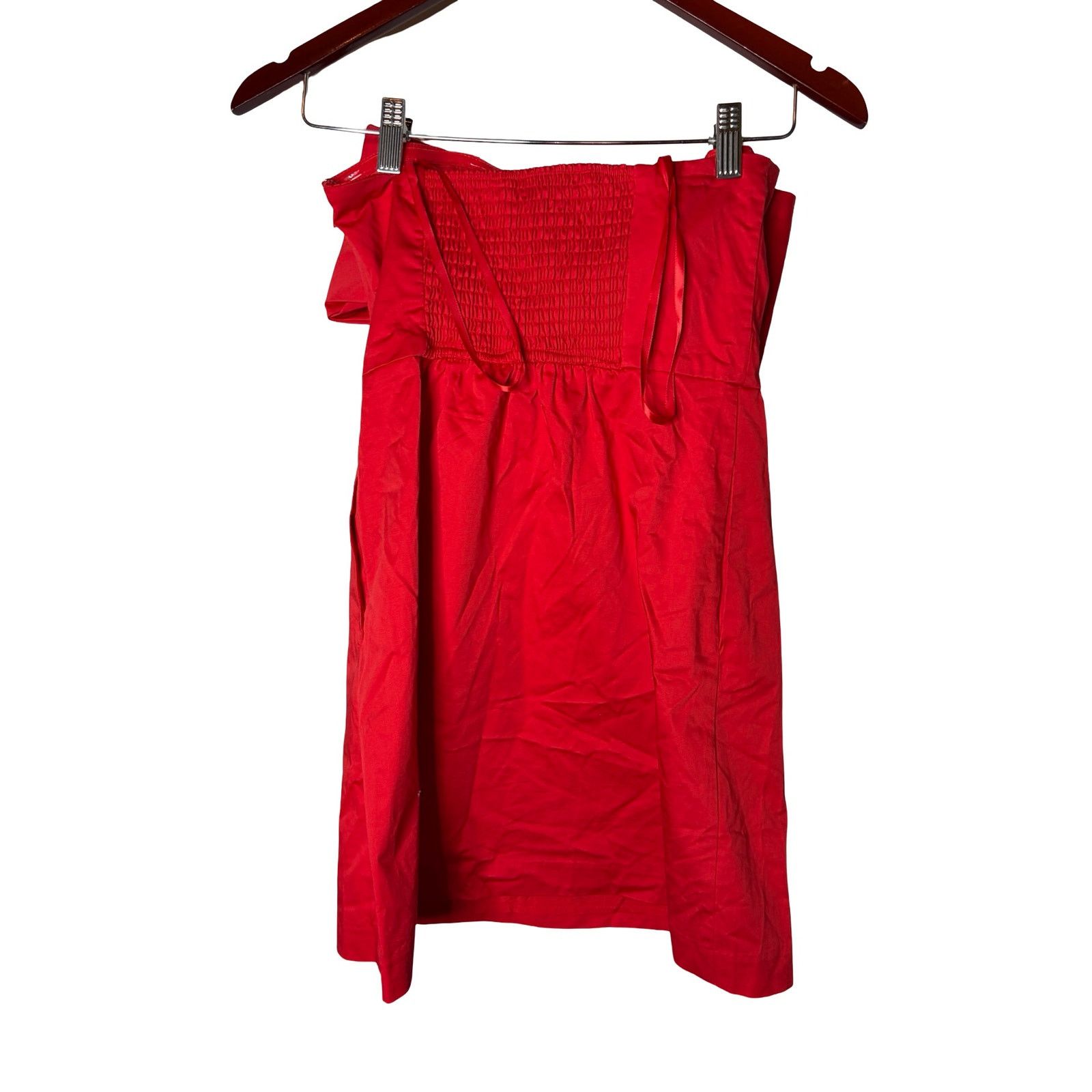 Hutch Hutch Strapless Red Mini Dress with Bow & Rose Detail Sz XS Size XS / US 0-2 / IT 36-38 - 5 Thumbnail