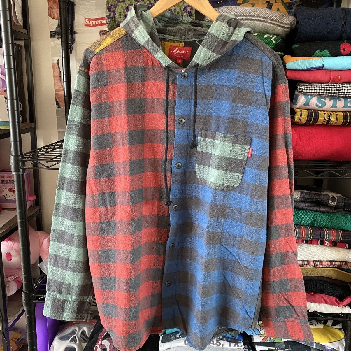 Supreme Supreme Hooded Buffalo Plaid Flannel Shirt Multicolor 2017 Size US L / EU 52-54 / 3 - 1 Thumbnail
